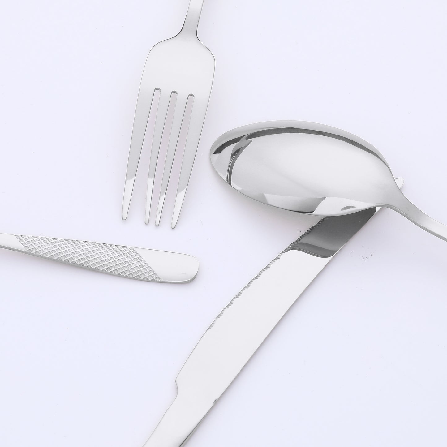 4 Pieces Stainless Steel Flatware Set, Mirror Polished Cutlery Set with Knife