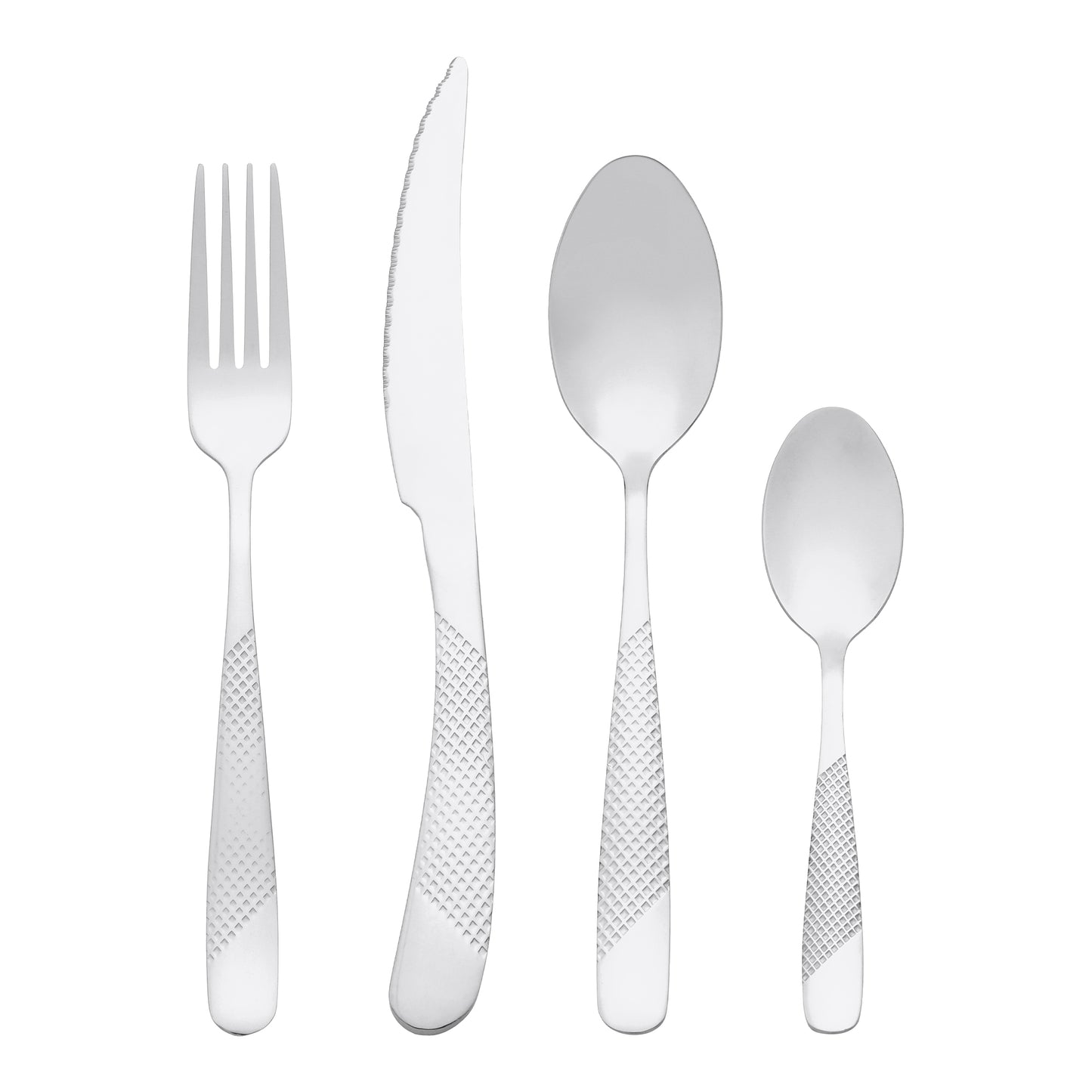 4 Pieces Stainless Steel Flatware Set, Mirror Polished Cutlery Set with Knife