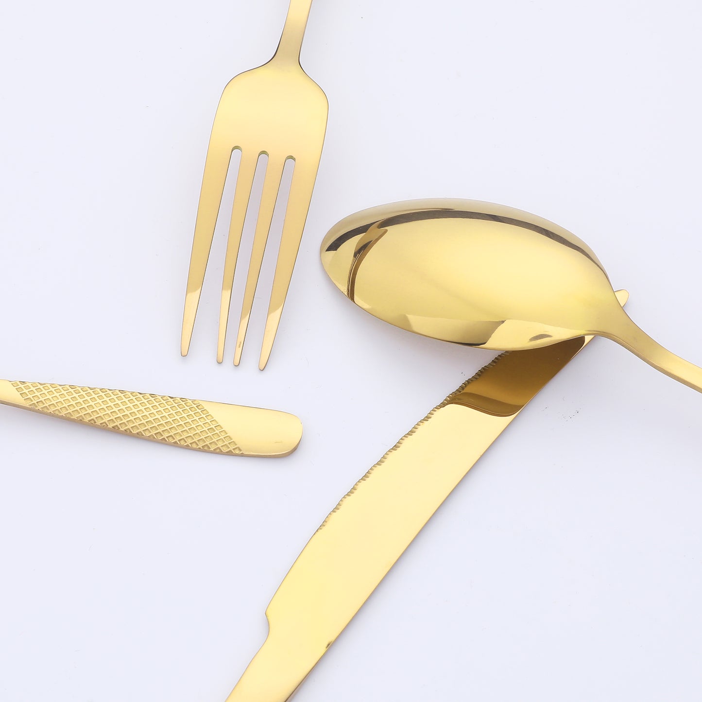 4 Pieces Stainless Steel Flatware Set, Mirror Polished Cutlery Set with Knife