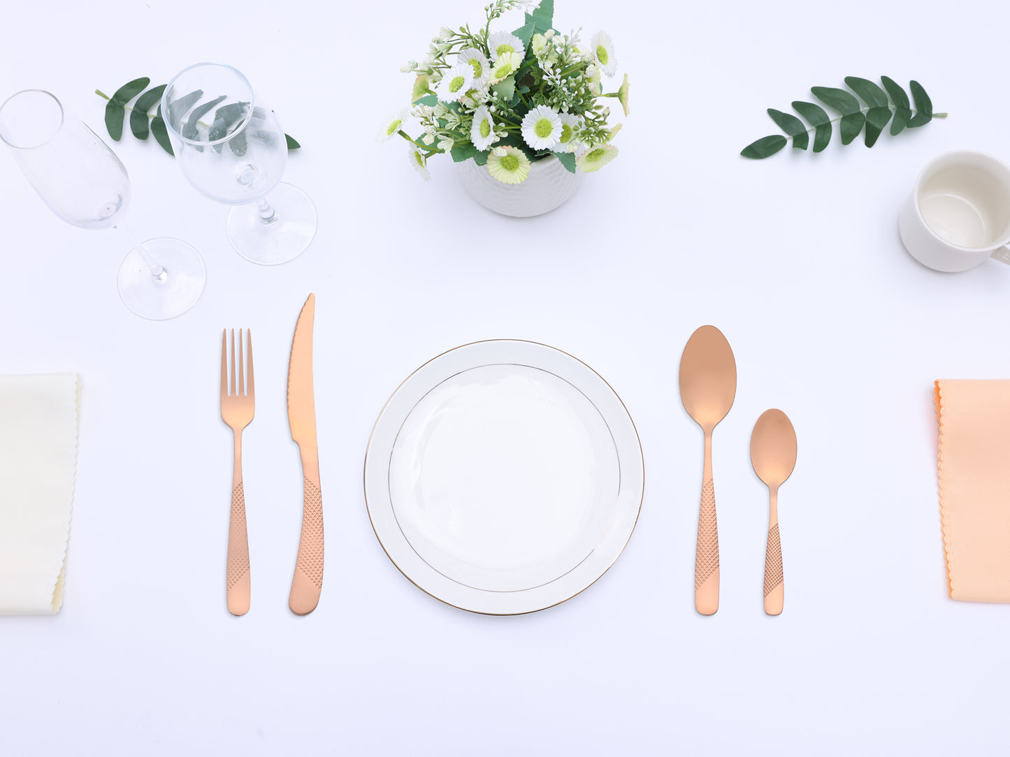 4 Pieces Stainless Steel Flatware Set, Mirror Polished Cutlery Set with Knife