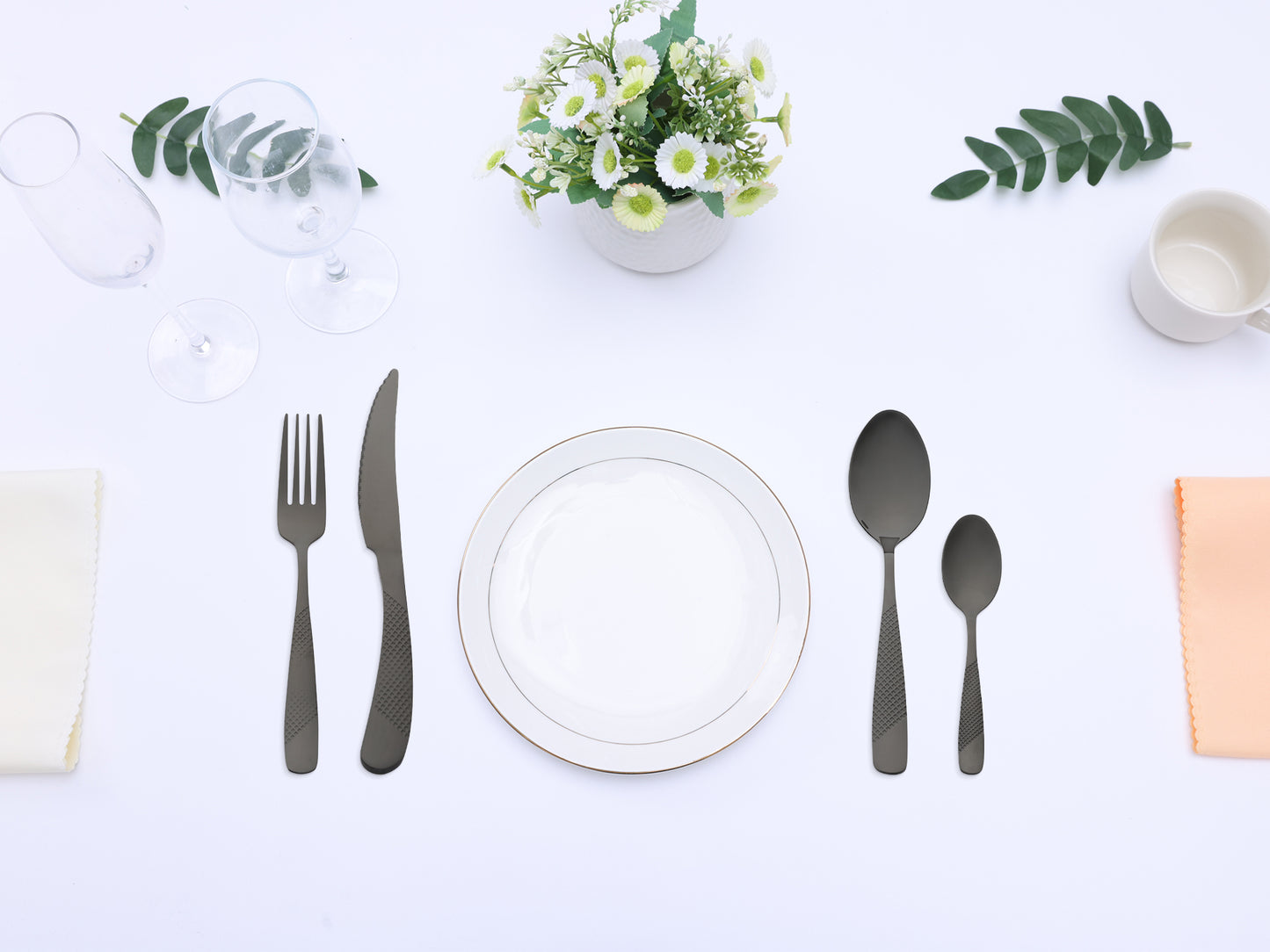 4 Pieces Stainless Steel Flatware Set, Mirror Polished Cutlery Set with Knife