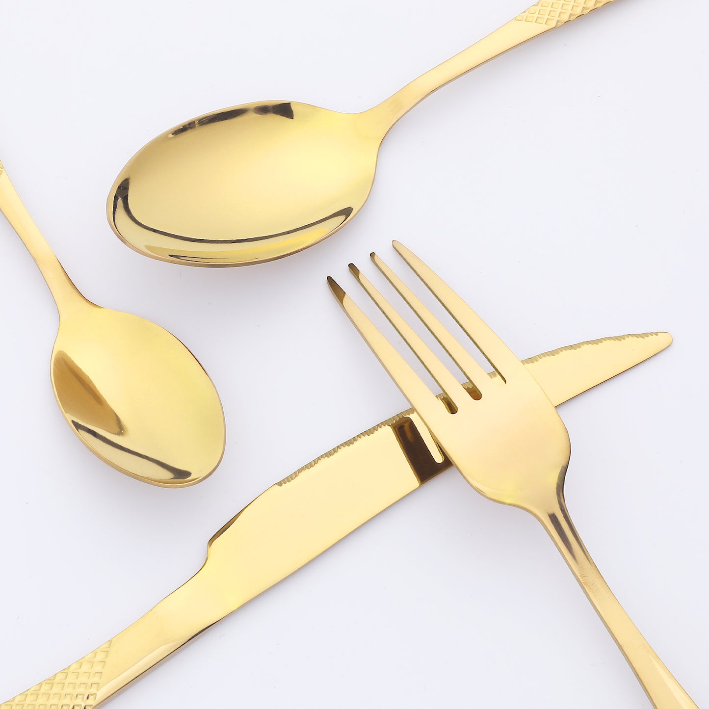 24 Pieces Silverware Set, Stainless Steel Flatware with Knife, Spoons and Forks Set