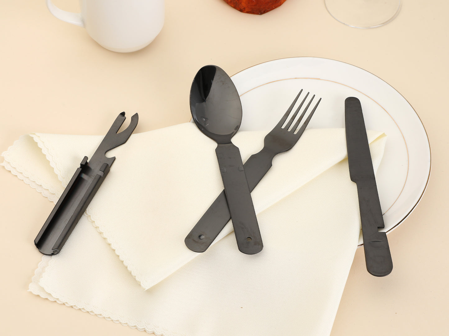 4 Pieces Stainless Steel Flatware with Spoons and Forks Set, Cutlery Set