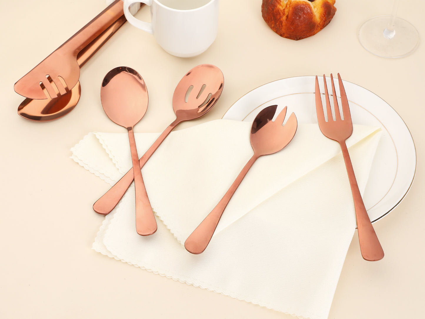 10 Pieces Silverware Set, Stainless Steel Flatware Cutlery Set with Spoons and Forks Set