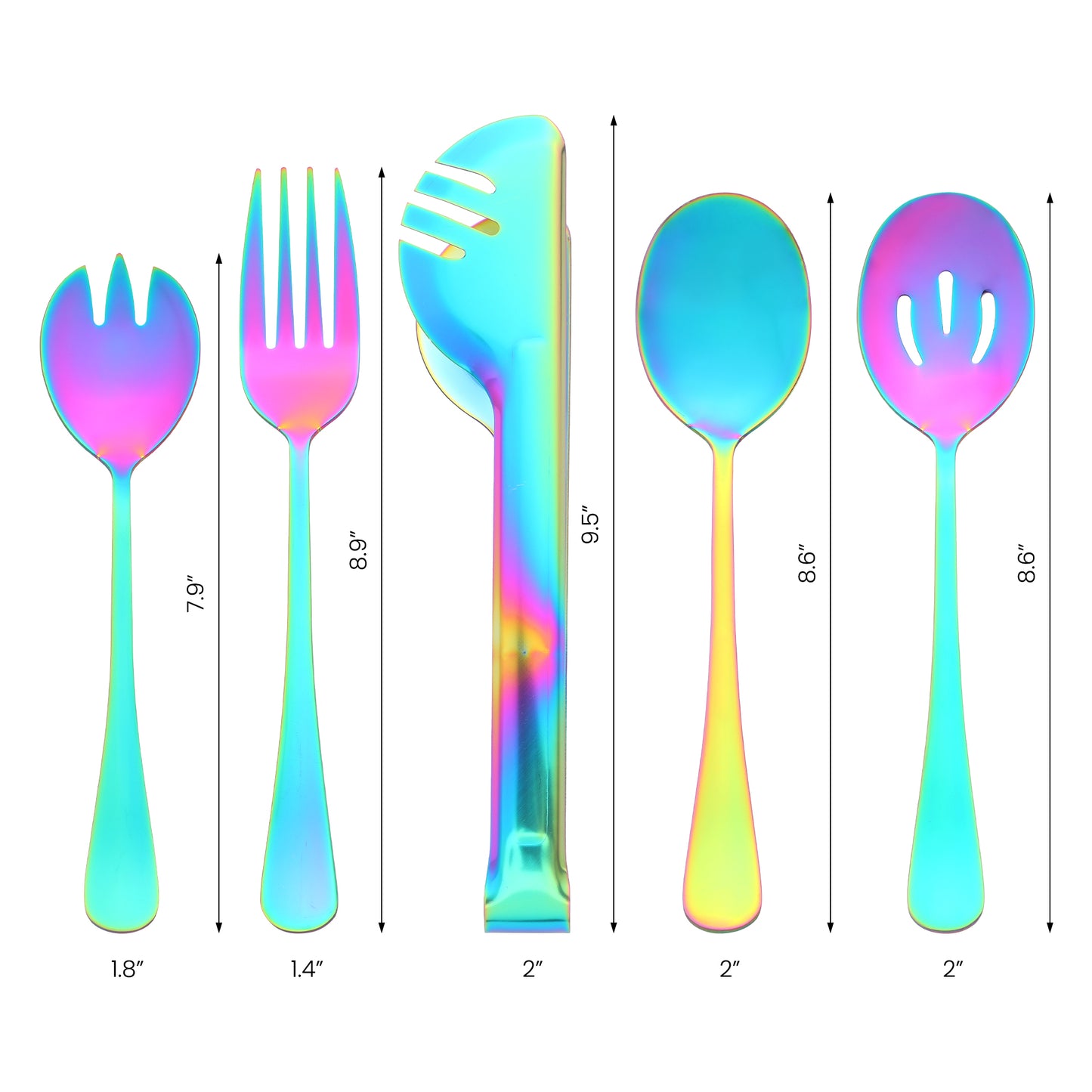 10 Pieces Silverware Set, Stainless Steel Flatware Cutlery Set with Spoons and Forks Set
