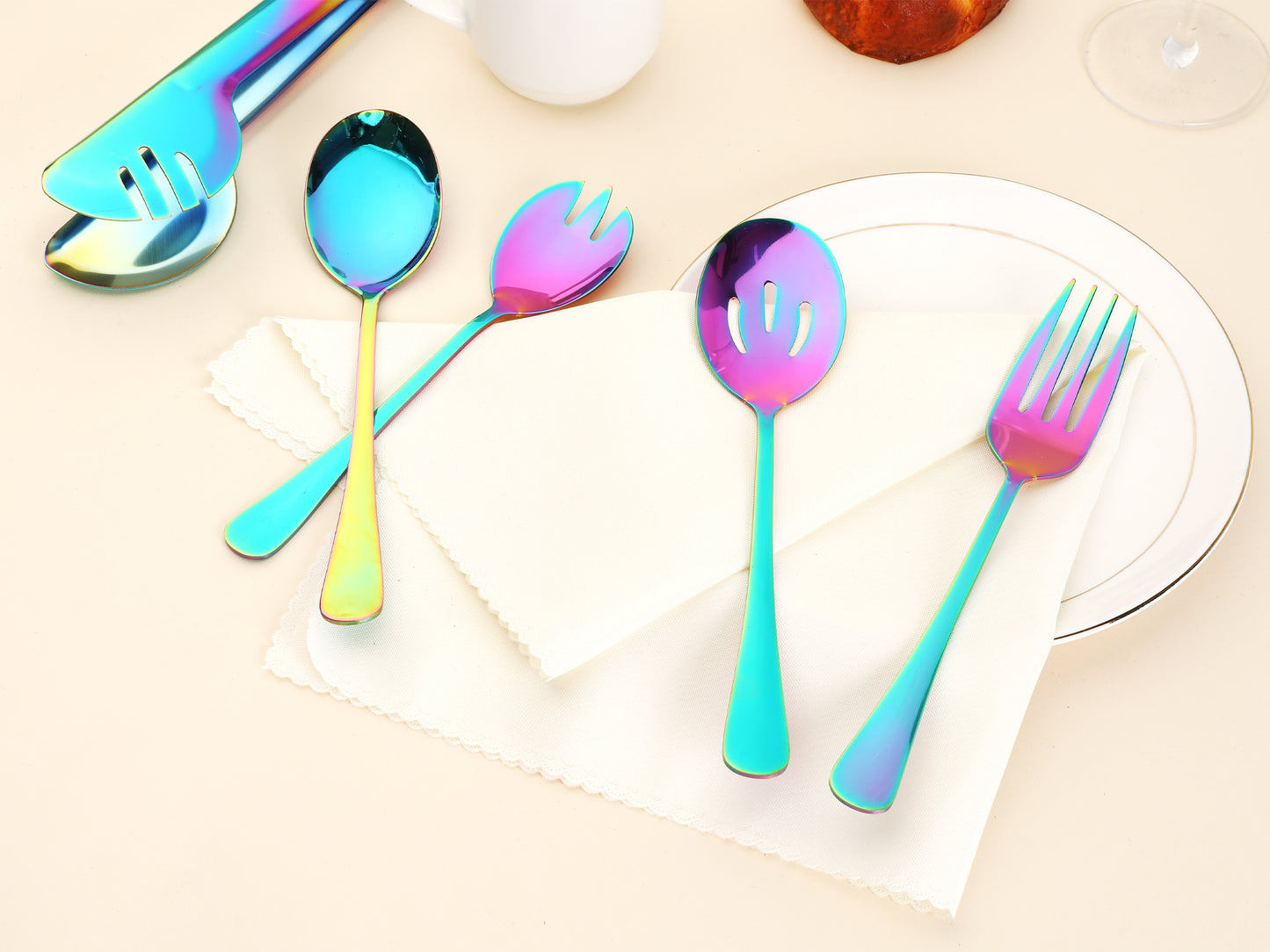 10 Pieces Silverware Set, Stainless Steel Flatware Cutlery Set with Spoons and Forks Set