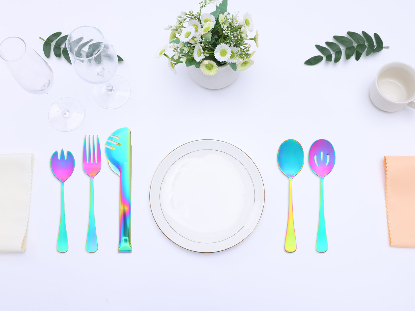 10 Pieces Silverware Set, Stainless Steel Flatware Cutlery Set with Spoons and Forks Set