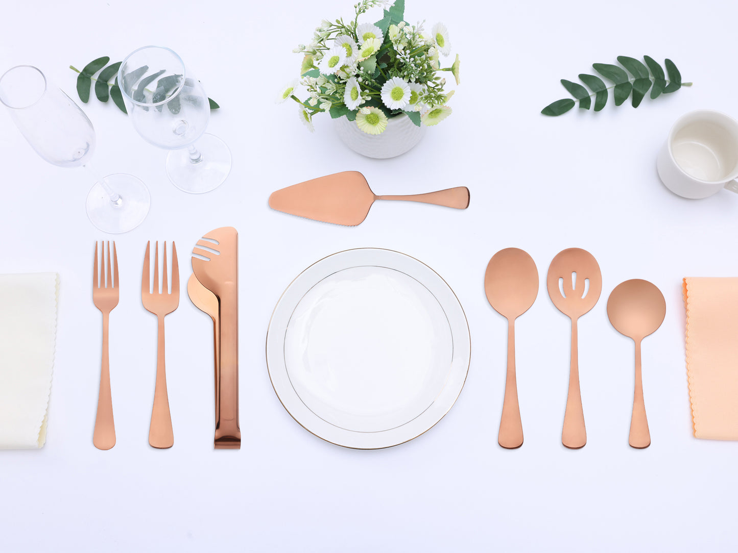 10 Pieces Silverware Set, Stainless Steel Flatware with Spoons, Mirror Polished Cutlery Set