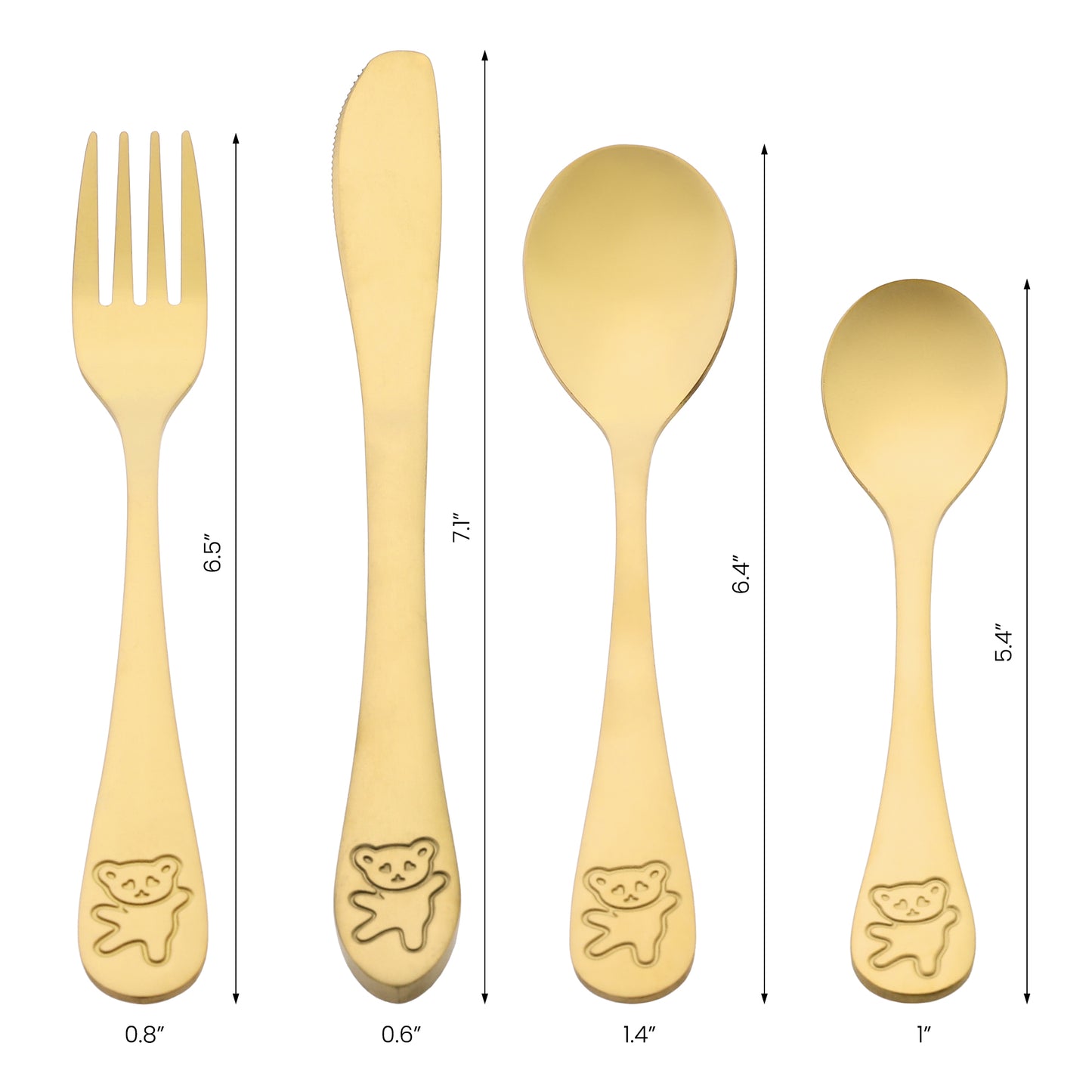 4 Pieces Flatware Set, Stainless Steel Silverware with Knife, Mirror Polished Cutlery Set