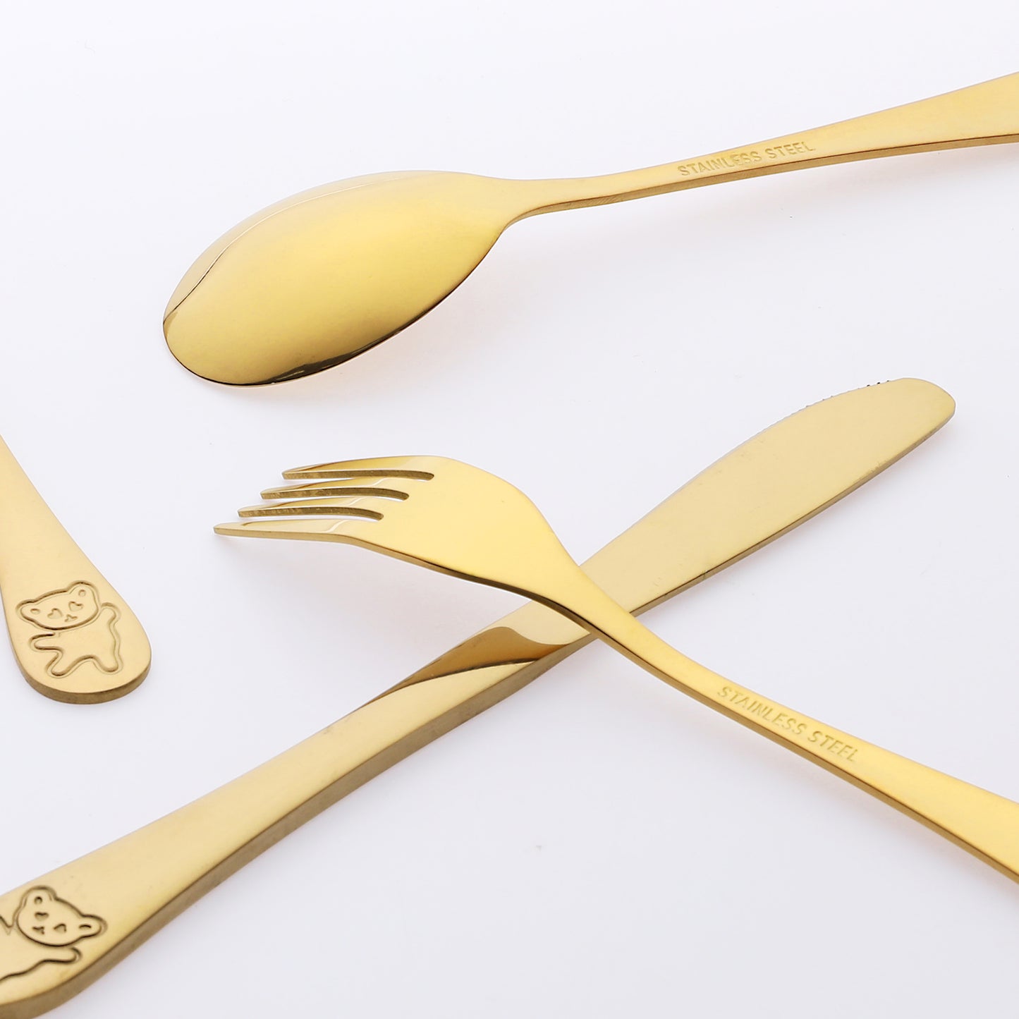 4 Pieces Flatware Set, Stainless Steel Silverware with Knife, Mirror Polished Cutlery Set