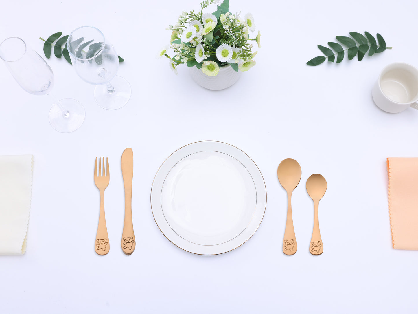 4 Pieces Flatware Set, Stainless Steel Silverware with Knife, Mirror Polished Cutlery Set