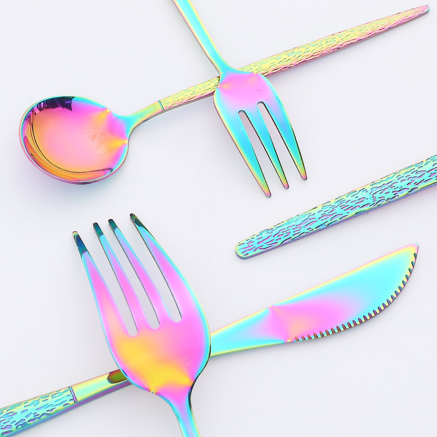 20 Pieces Silverware Set, Stainless Steel Flatware with Knife, Spoons and Forks Set