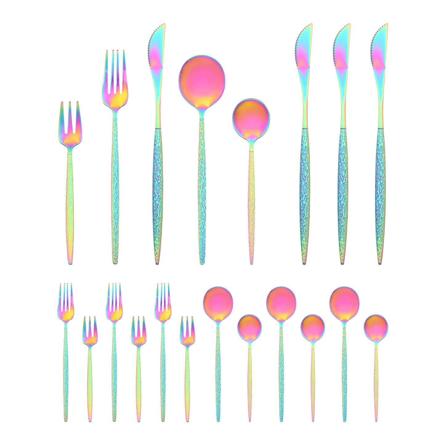 20 Pieces Silverware Set, Stainless Steel Flatware with Knife, Spoons and Forks Set