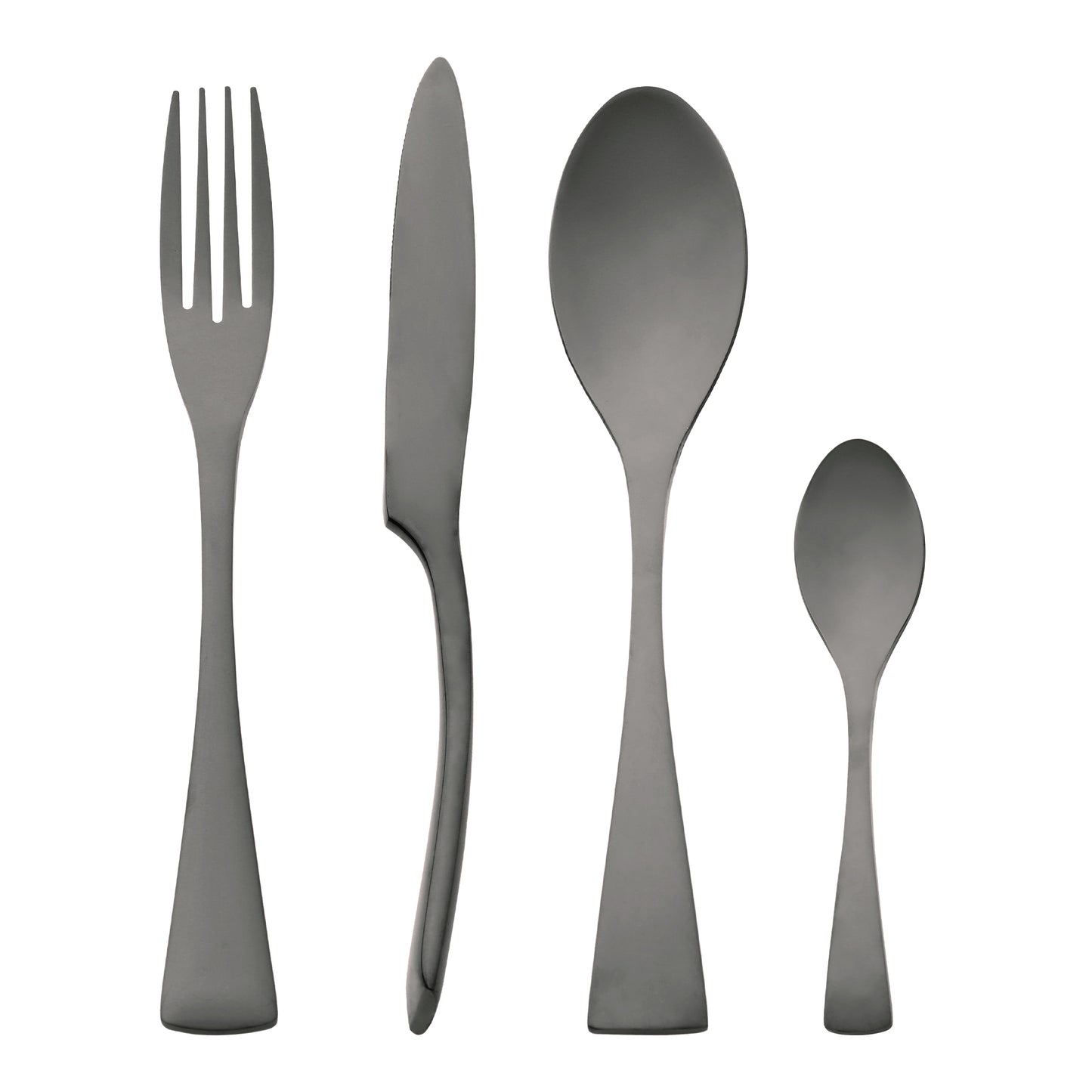 4 Pieces Silverware Set, Stainless Steel Flatware with Knife Cutlery Set