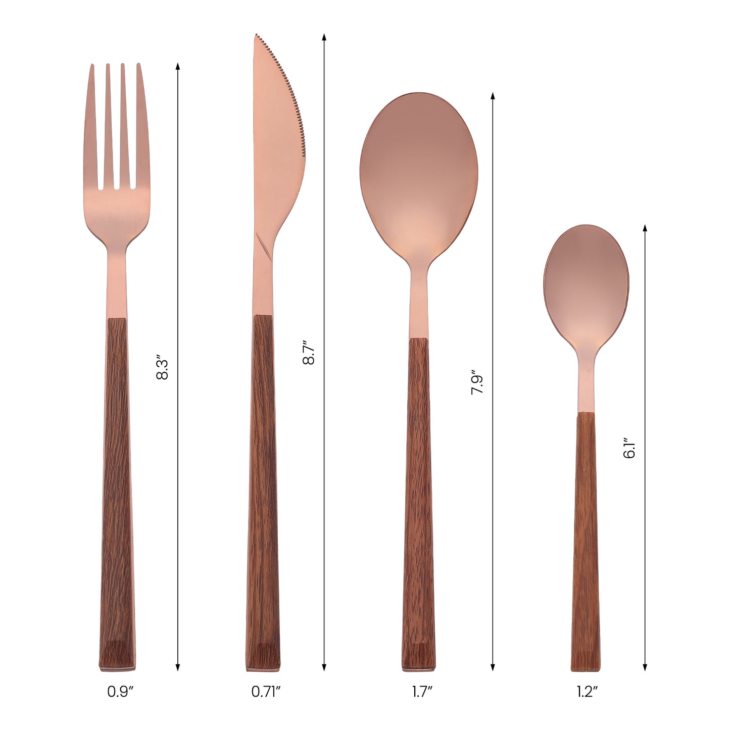 16 Pieces Silverware Set, Stainless Steel Flatware with Knife, Spoons and Forks