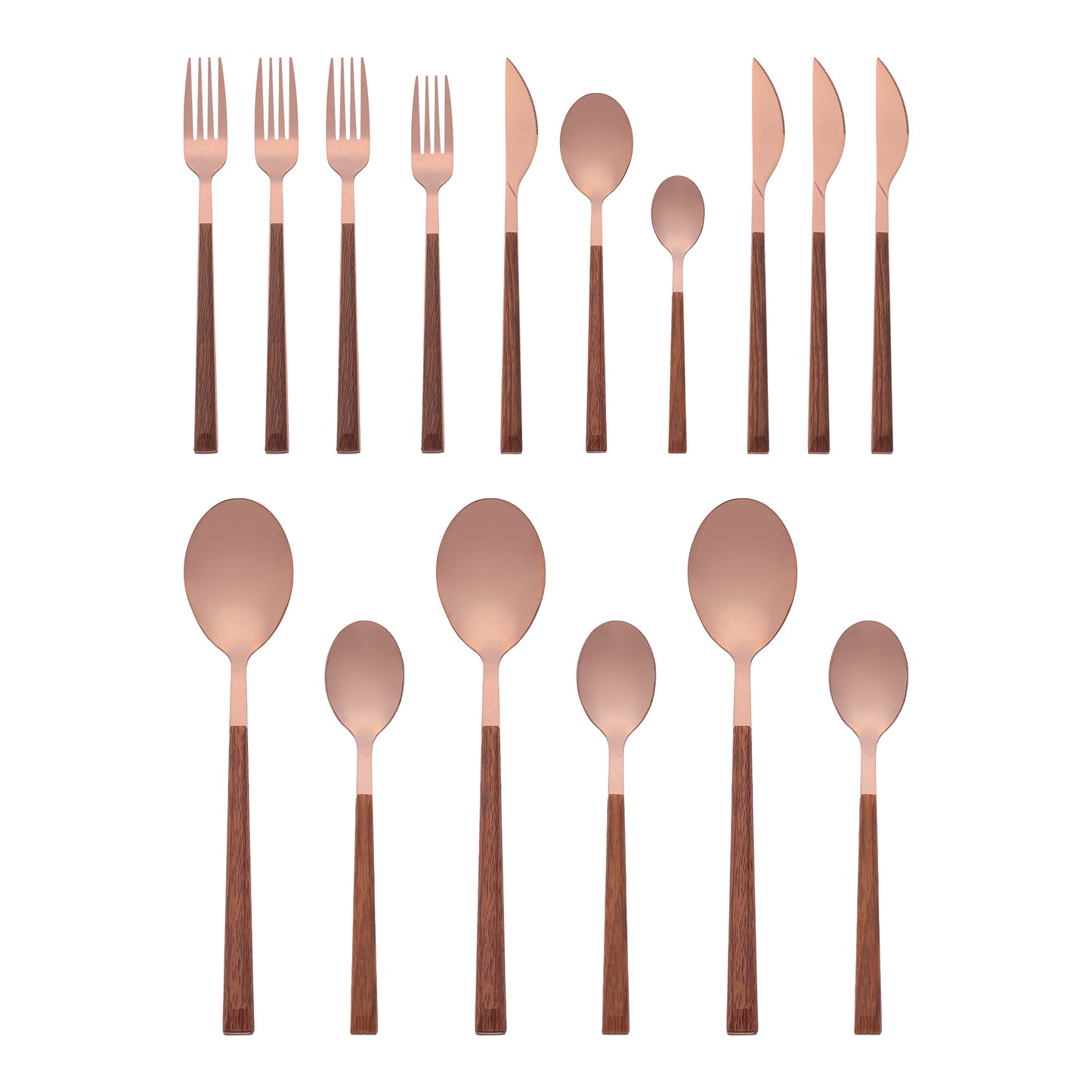 16 Pieces Silverware Set, Stainless Steel Flatware with Knife, Spoons and Forks