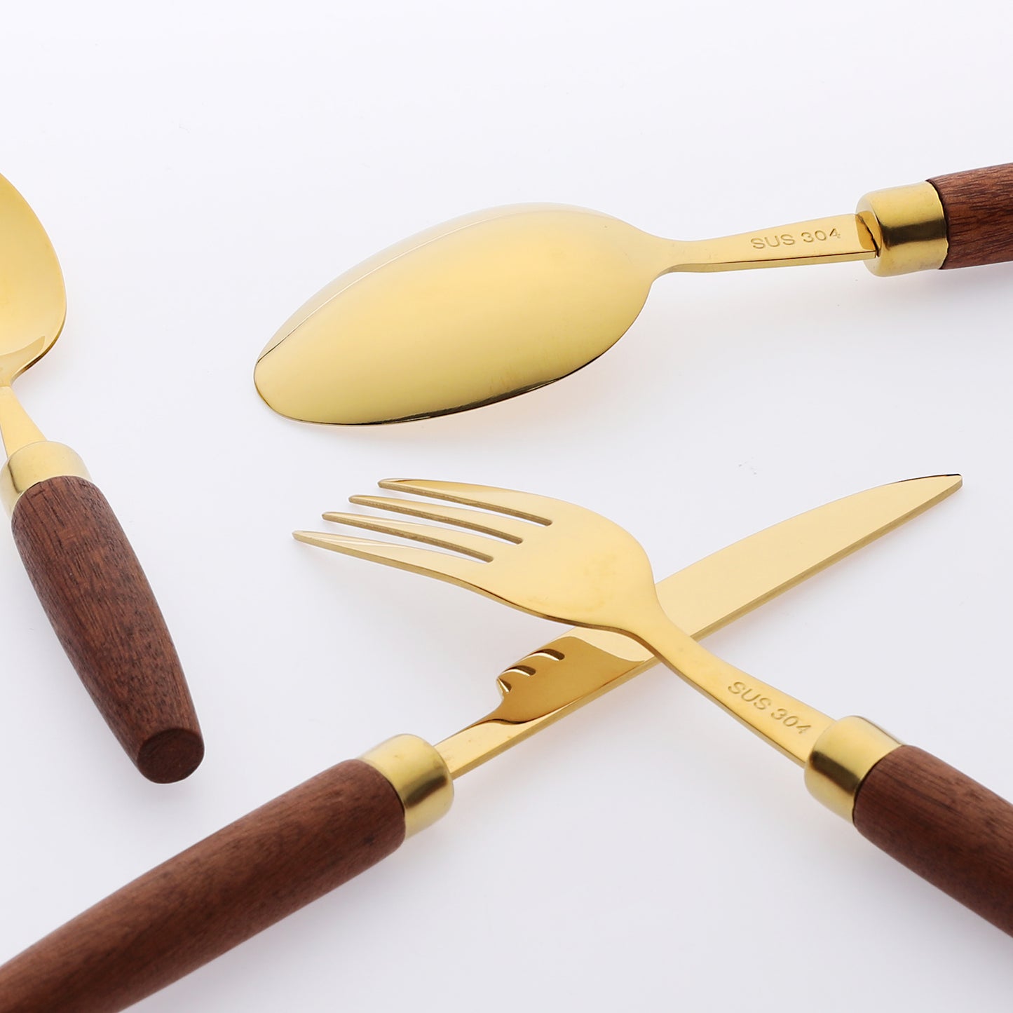 4 Pieces Flatware Set, Stainless Steel Silverware with Knife, Mirror Polished Cutlery Set