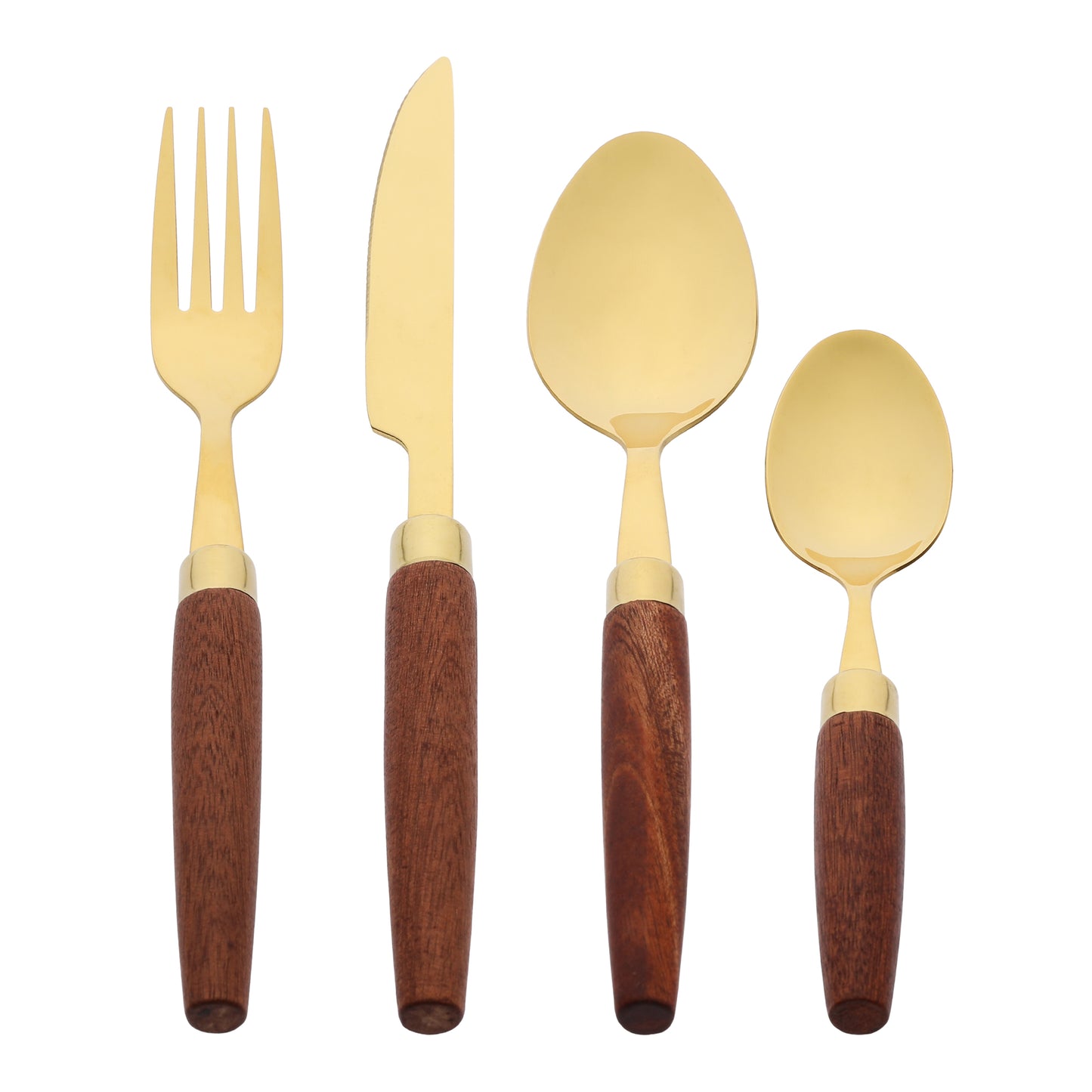 4 Pieces Flatware Set, Stainless Steel Silverware with Knife, Mirror Polished Cutlery Set