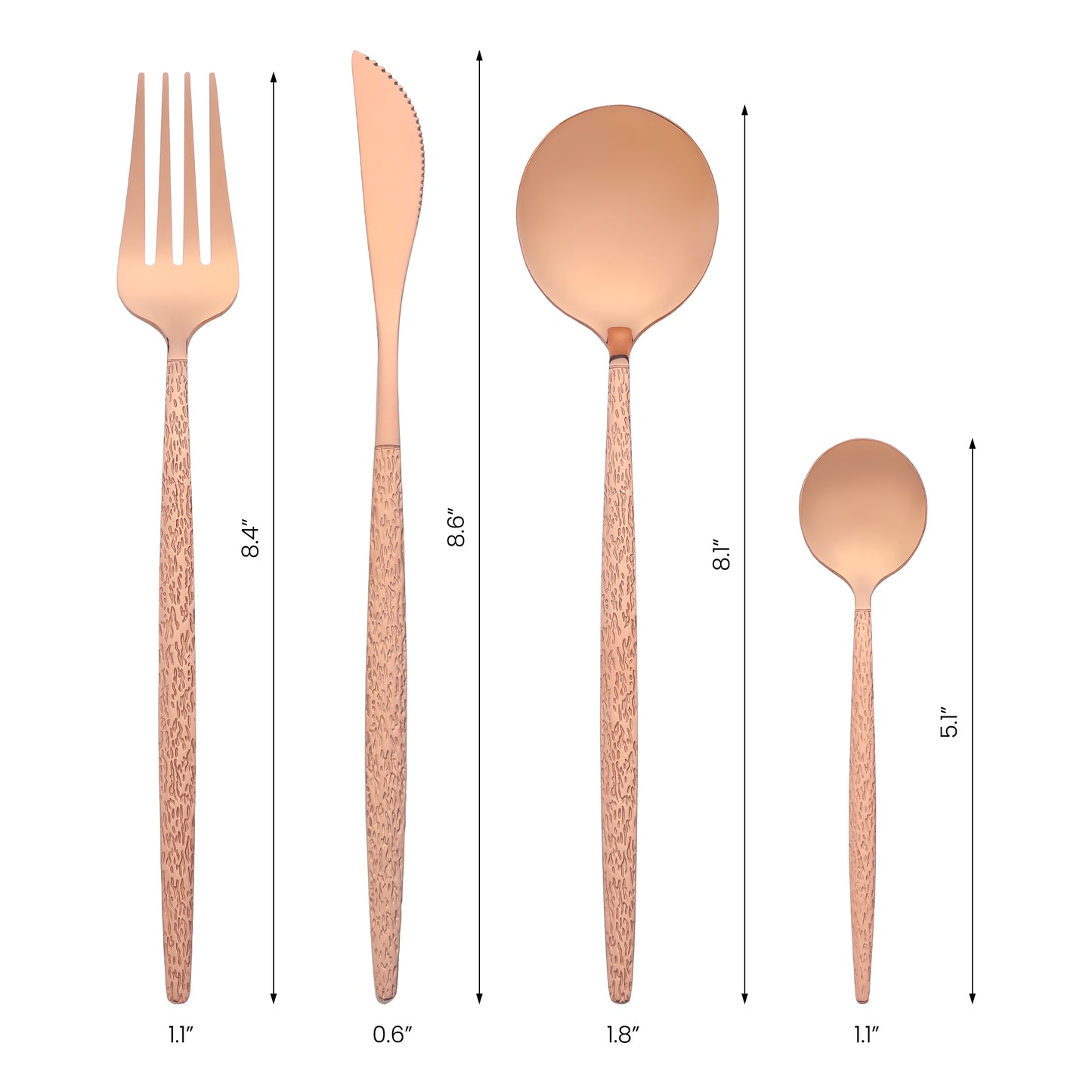 24 Pieces Silverware Set, Stainless Steel Flatware with Knife, Spoons and Fork