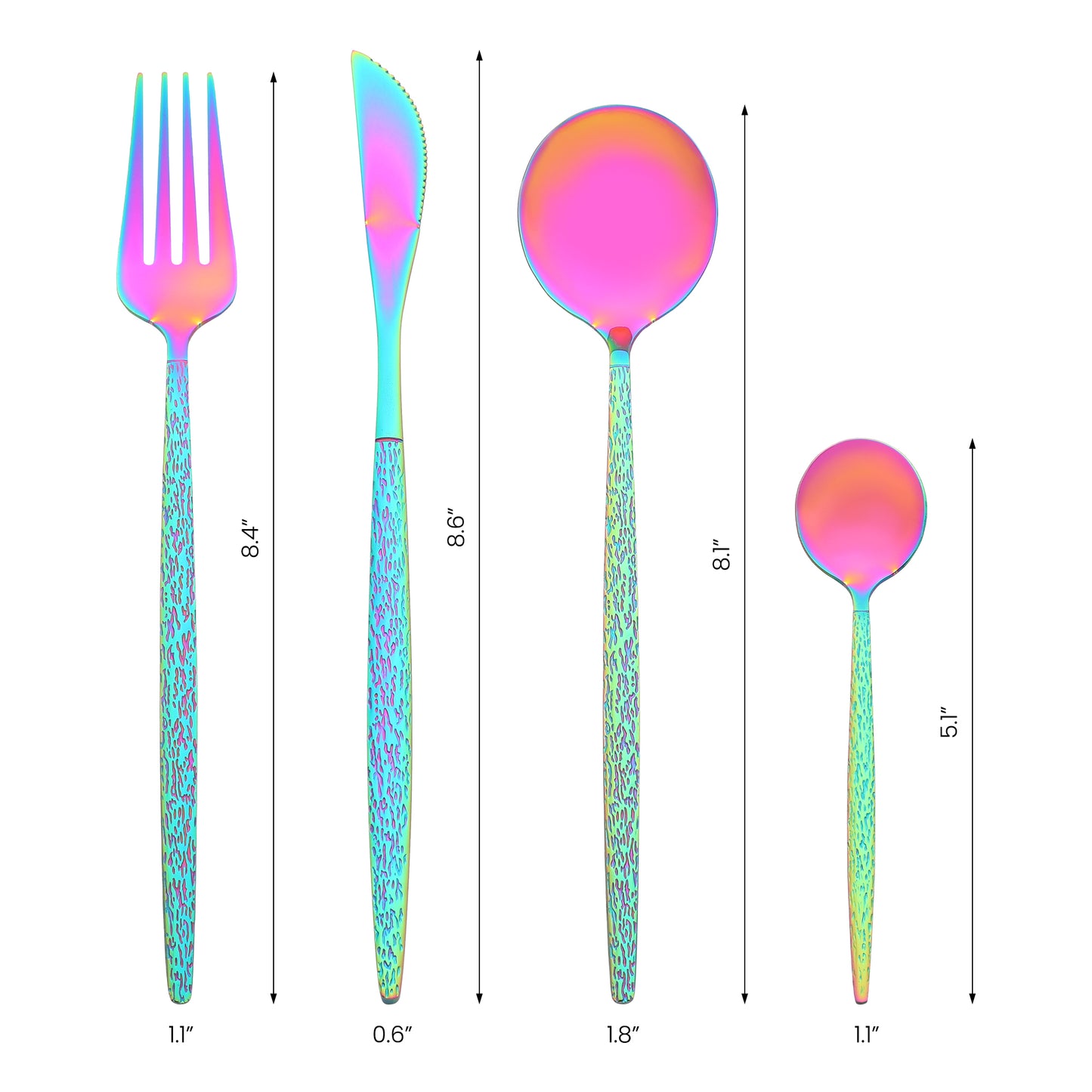 24 Pieces Silverware Set, Stainless Steel Flatware with Knife, Spoons and Fork