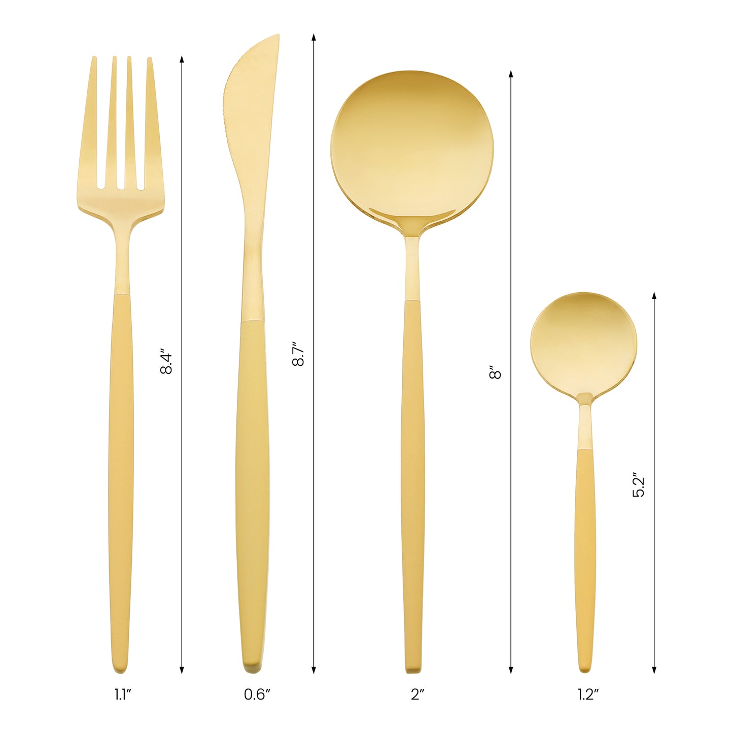 4 Pieces Silverware Set, Stainless Steel Flatware, Mirror Polished Cutlery Set