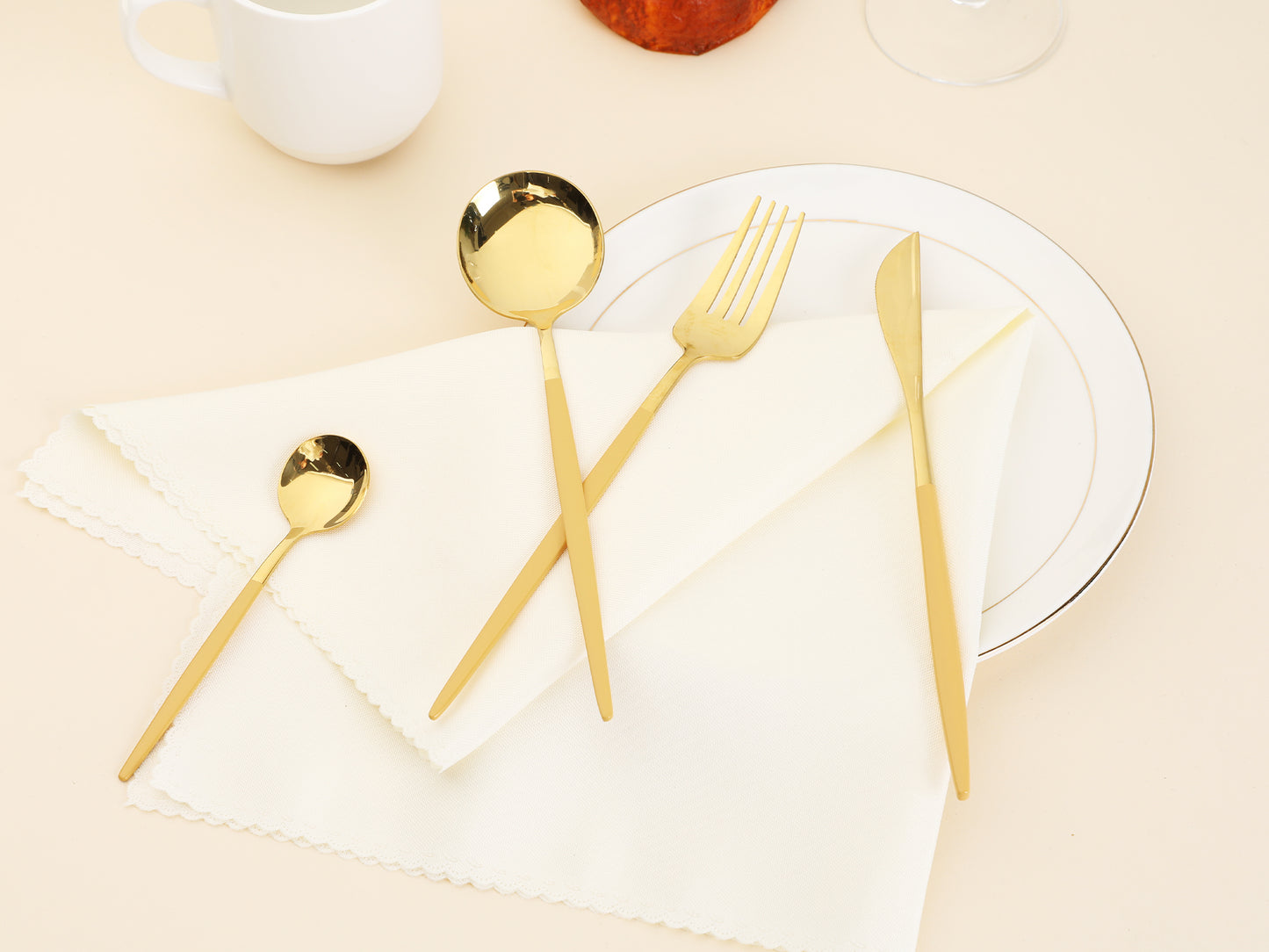 4 Pieces Silverware Set, Stainless Steel Flatware, Mirror Polished Cutlery Set