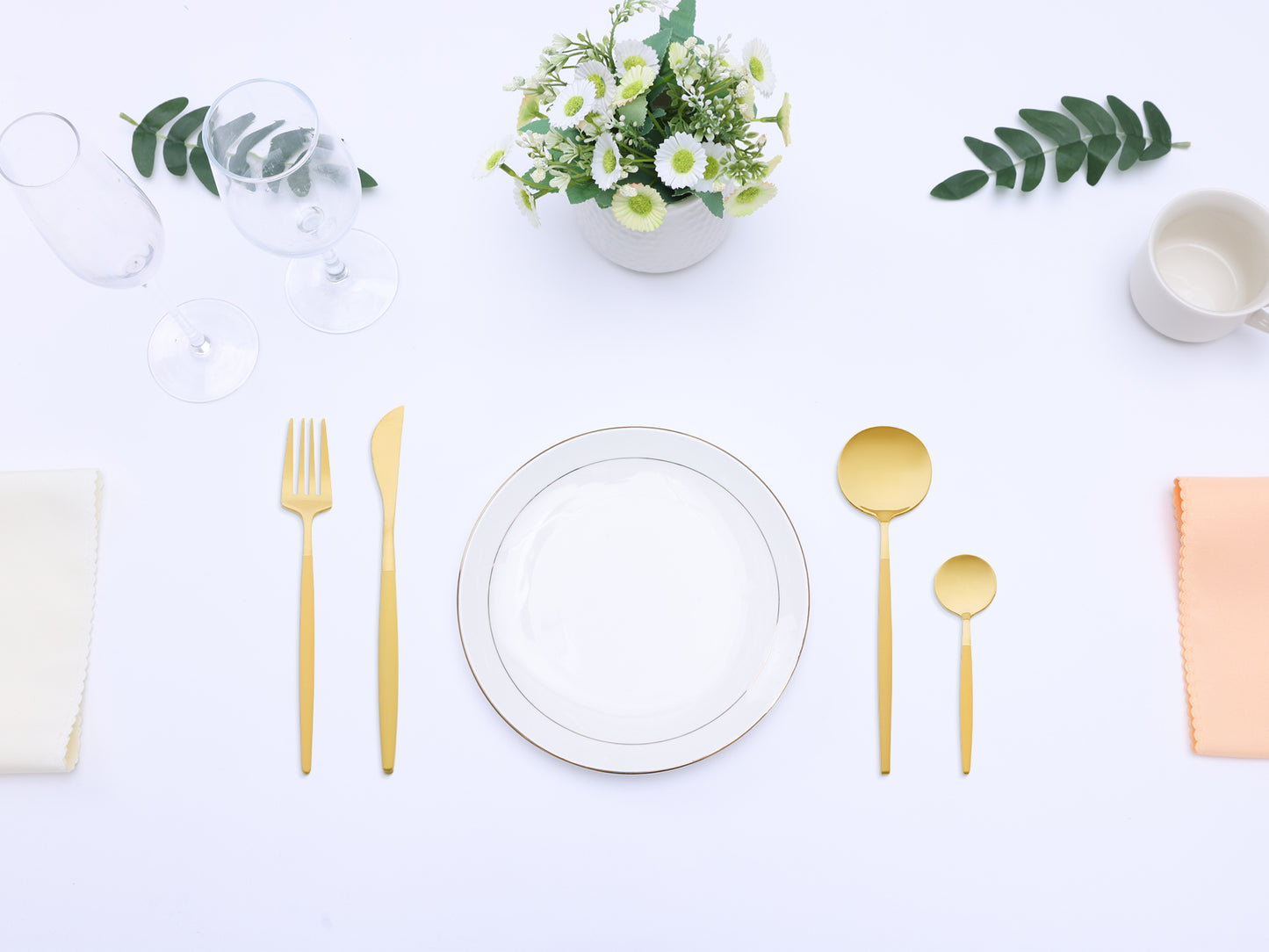 4 Pieces Silverware Set, Stainless Steel Flatware, Mirror Polished Cutlery Set