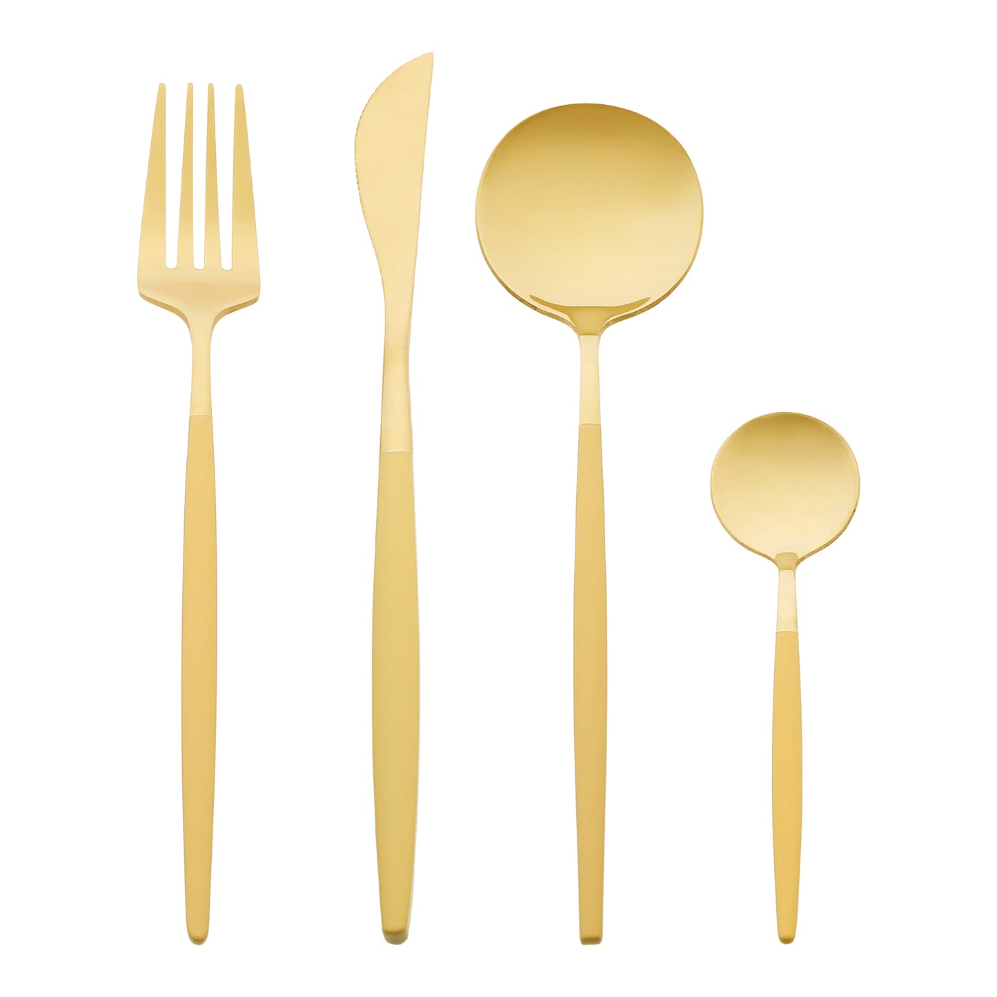 4 Pieces Silverware Set, Stainless Steel Flatware, Mirror Polished Cutlery Set
