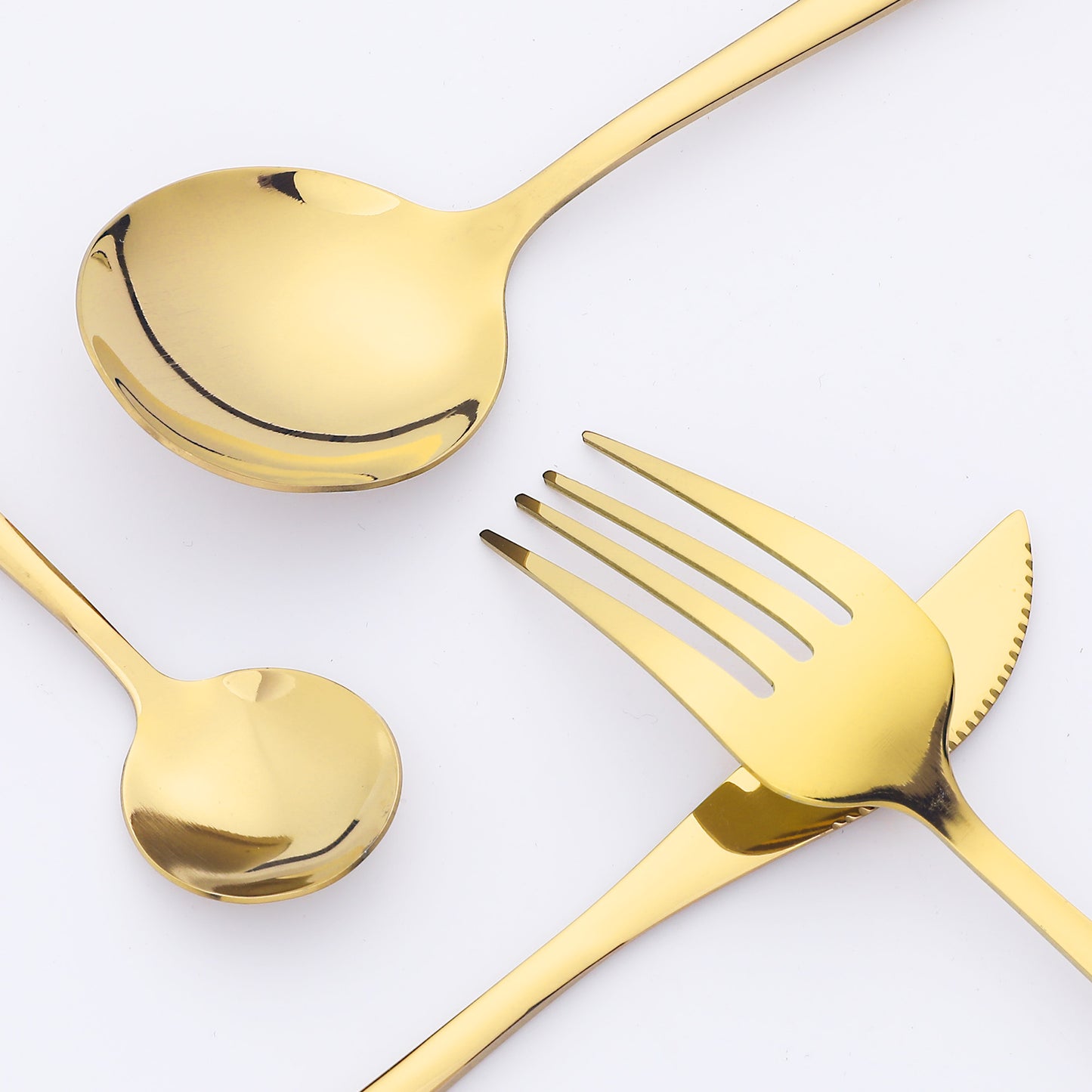 24 Pieces Silverware Set, Stainless Steel Flatware, Mirror Polished Cutlery Set