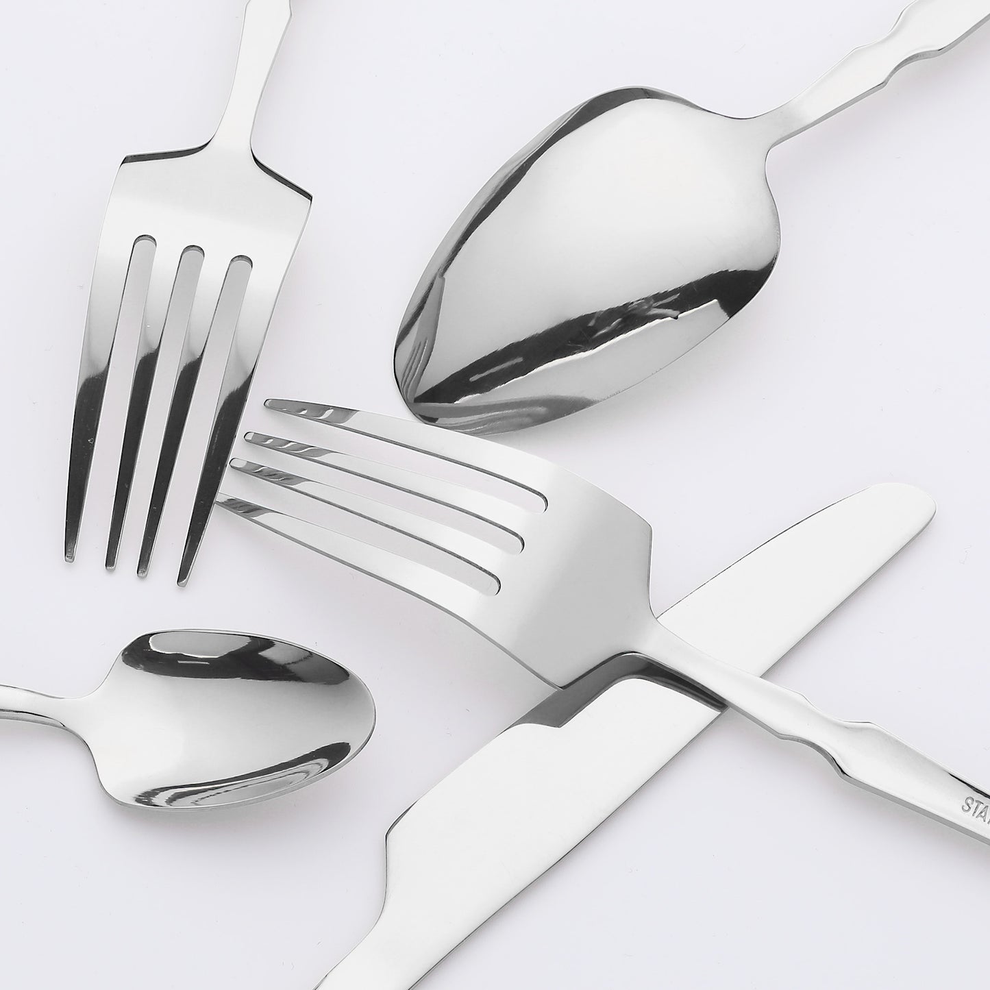 20 Pieces Silverware Set, Stainless Steel Flatware, Mirror Polished Cutlery Set