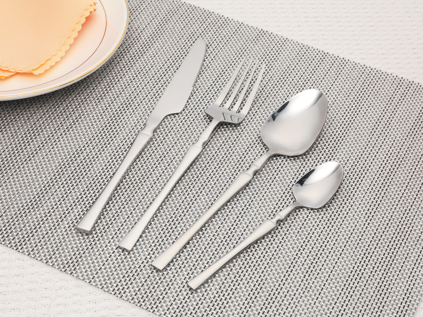 20 Pieces Silverware Set, Stainless Steel Flatware, Mirror Polished Cutlery Set