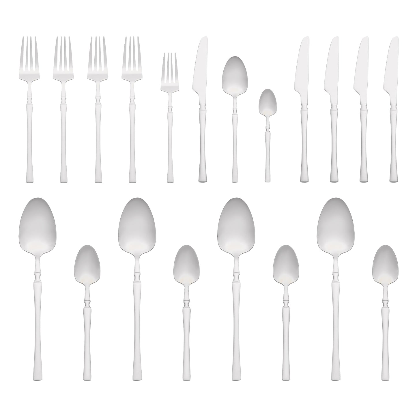 20 Pieces Silverware Set, Stainless Steel Flatware, Mirror Polished Cutlery Set