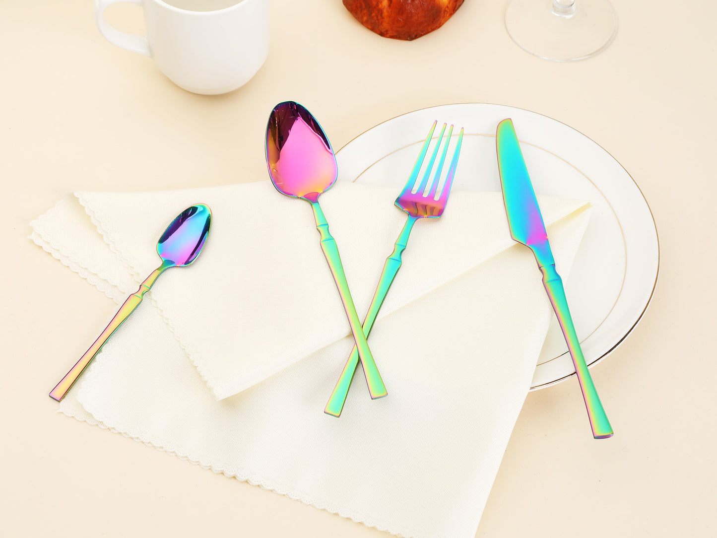 20 Pieces Silverware Set, Stainless Steel Flatware, Mirror Polished Cutlery Set