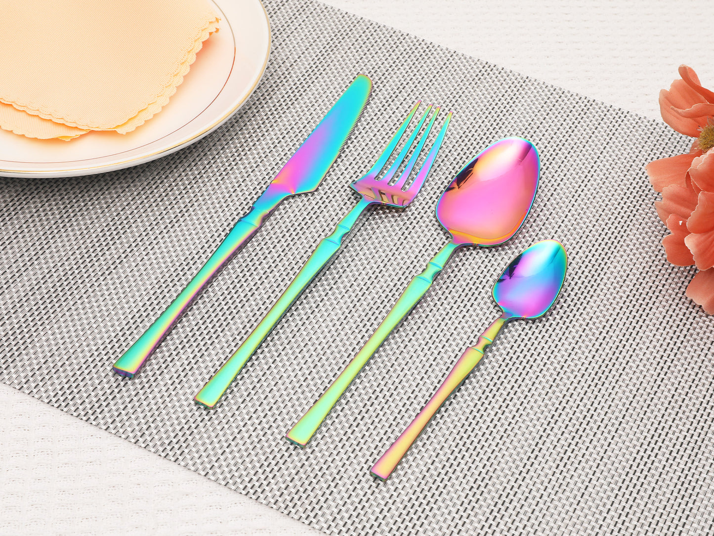 20 Pieces Silverware Set, Stainless Steel Flatware, Mirror Polished Cutlery Set