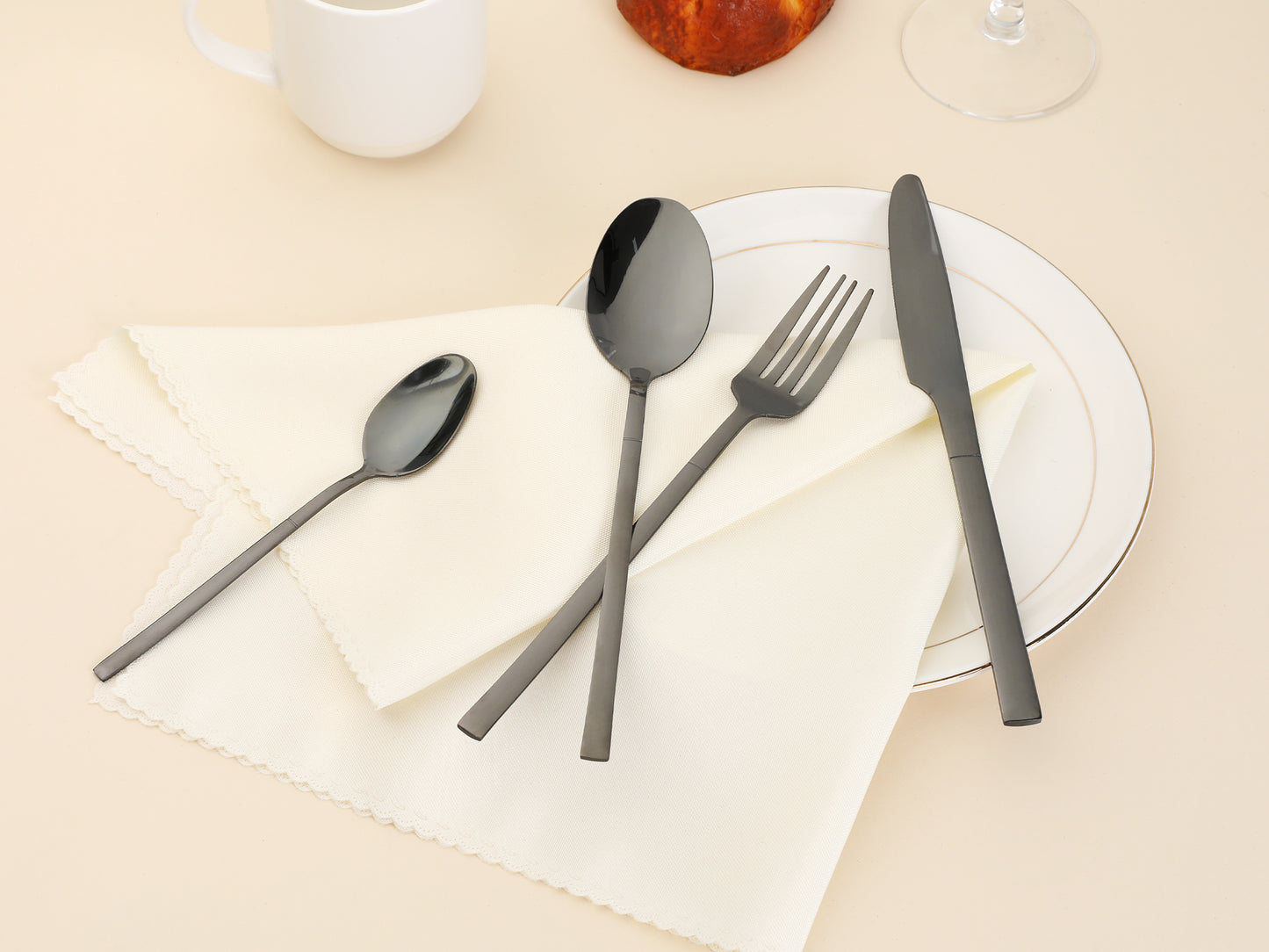 16 Pieces Silverware Set, Stainless Steel Flatware, Mirror Polished Cutlery Set