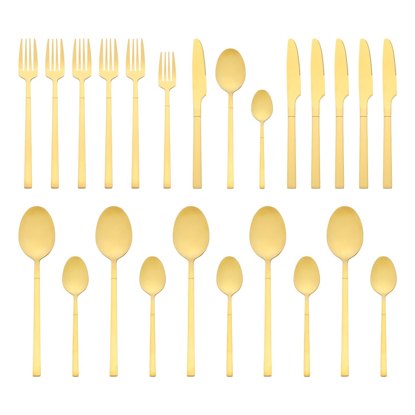 24 Pieces Silverware Set, Stainless Steel Flatware Set for 6, Mirror Polished Cutlery Set