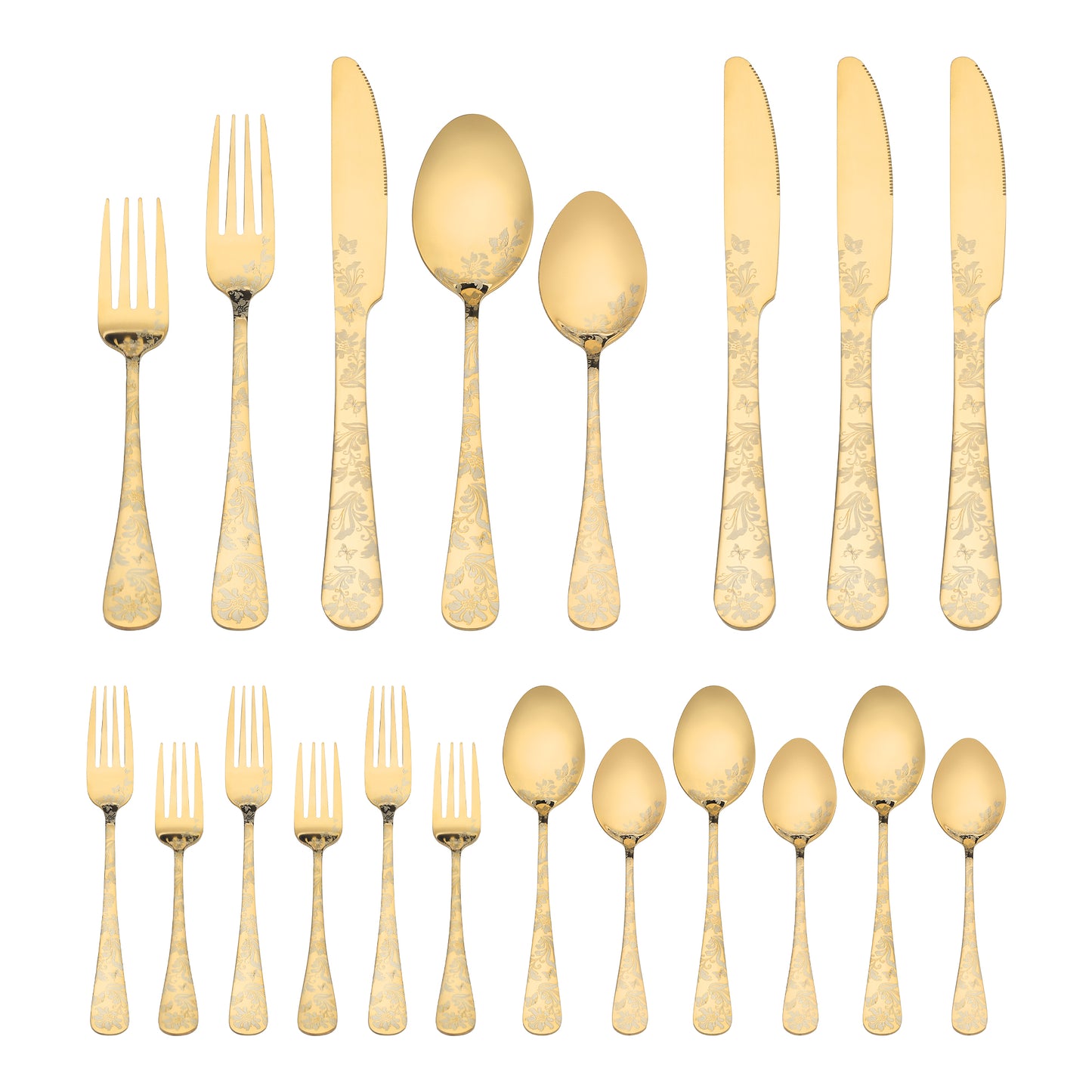 20 Pieces Silverware Set, Stainless Steel Flatware Set, Mirror Polished Cutlery Set