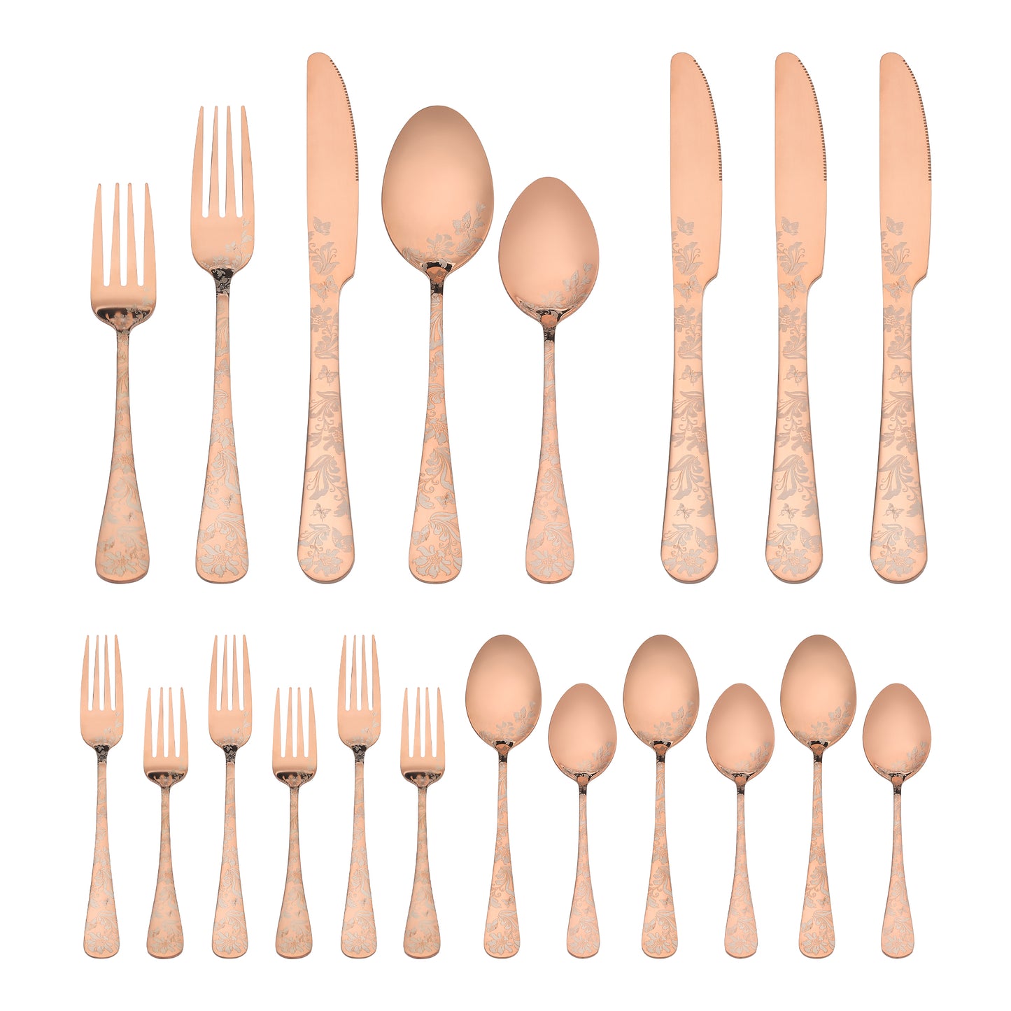 20 Pieces Silverware Set, Stainless Steel Flatware Set, Mirror Polished Cutlery Set