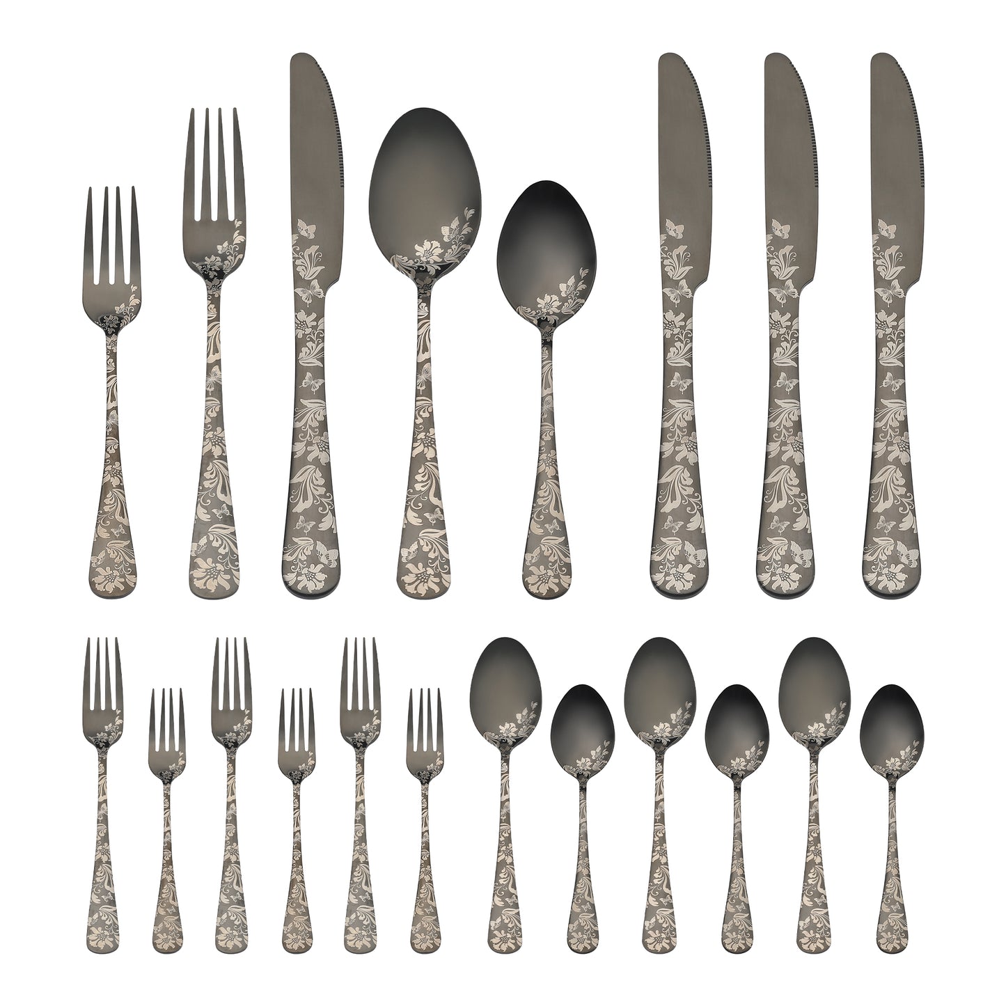 20 Pieces Silverware Set, Stainless Steel Flatware Set, Mirror Polished Cutlery Set