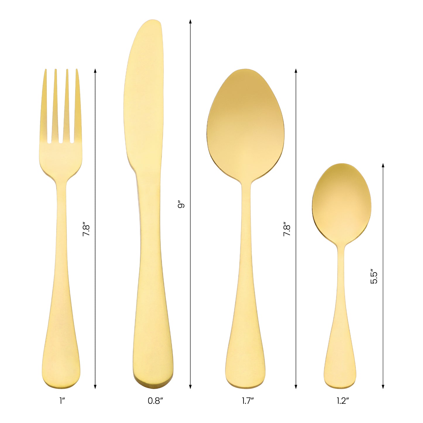 24 Pieces Silverware Set, Stainless Steel Flatware Set with Supporting Shelf