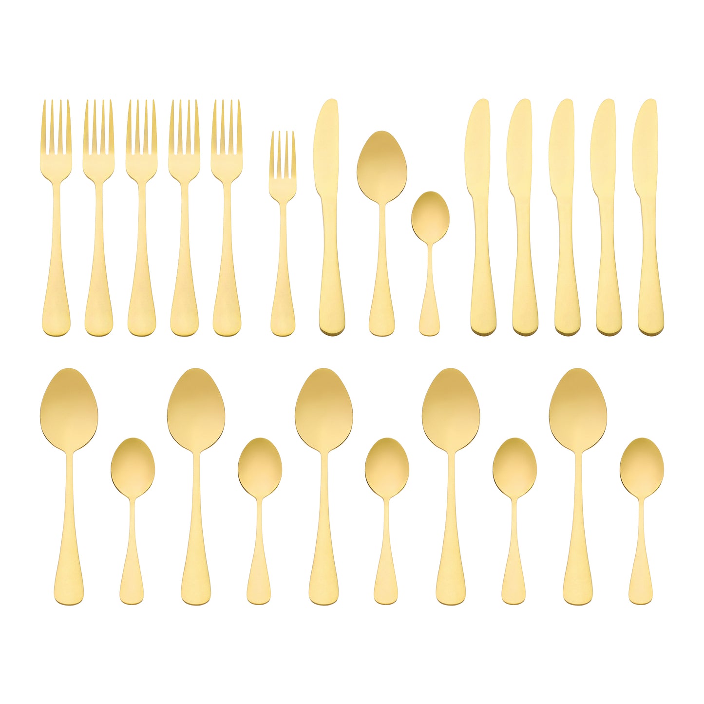 24 Pieces Silverware Set, Stainless Steel Flatware Set with Supporting Shelf