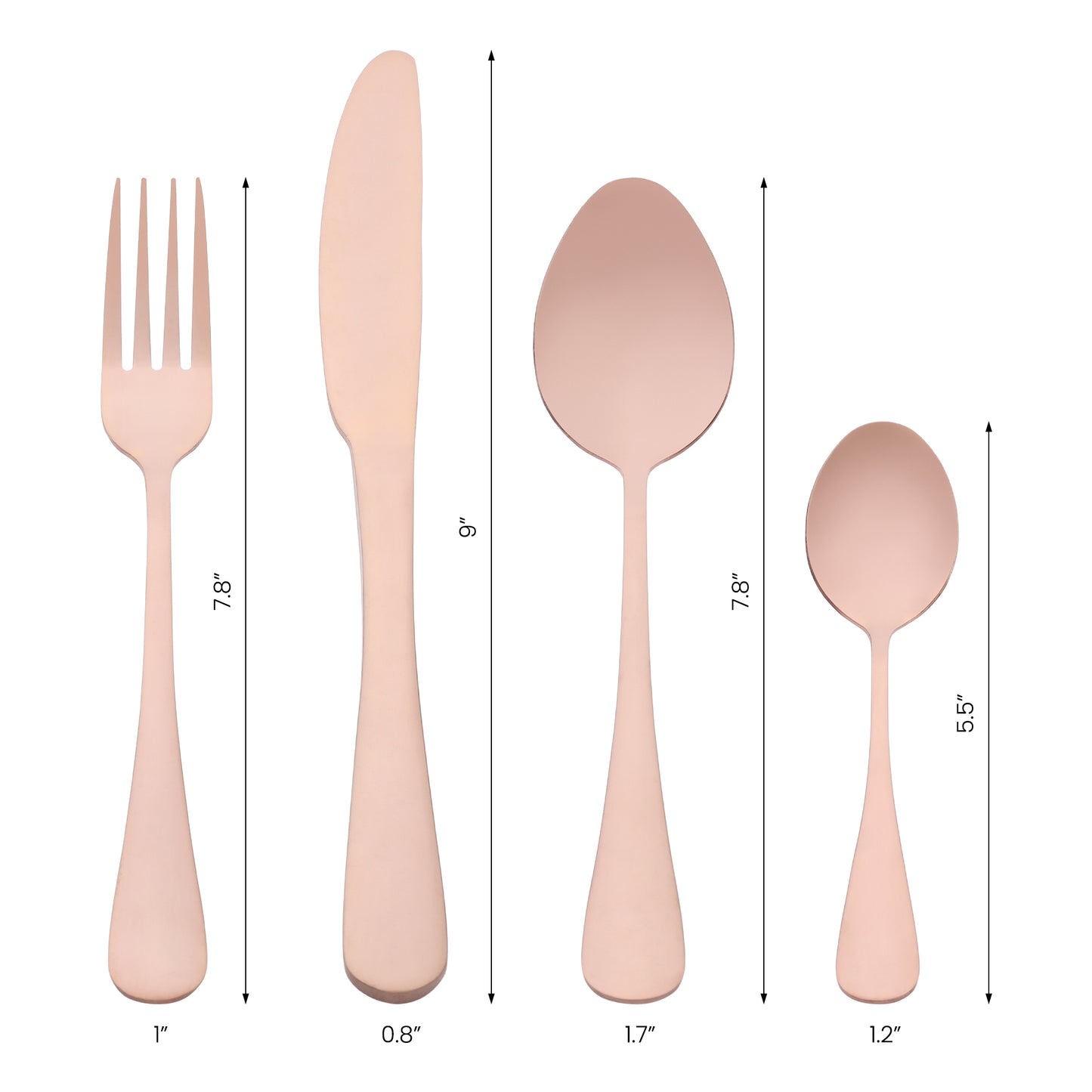 24 Pieces Silverware Set, Stainless Steel Flatware Set with Supporting Shelf