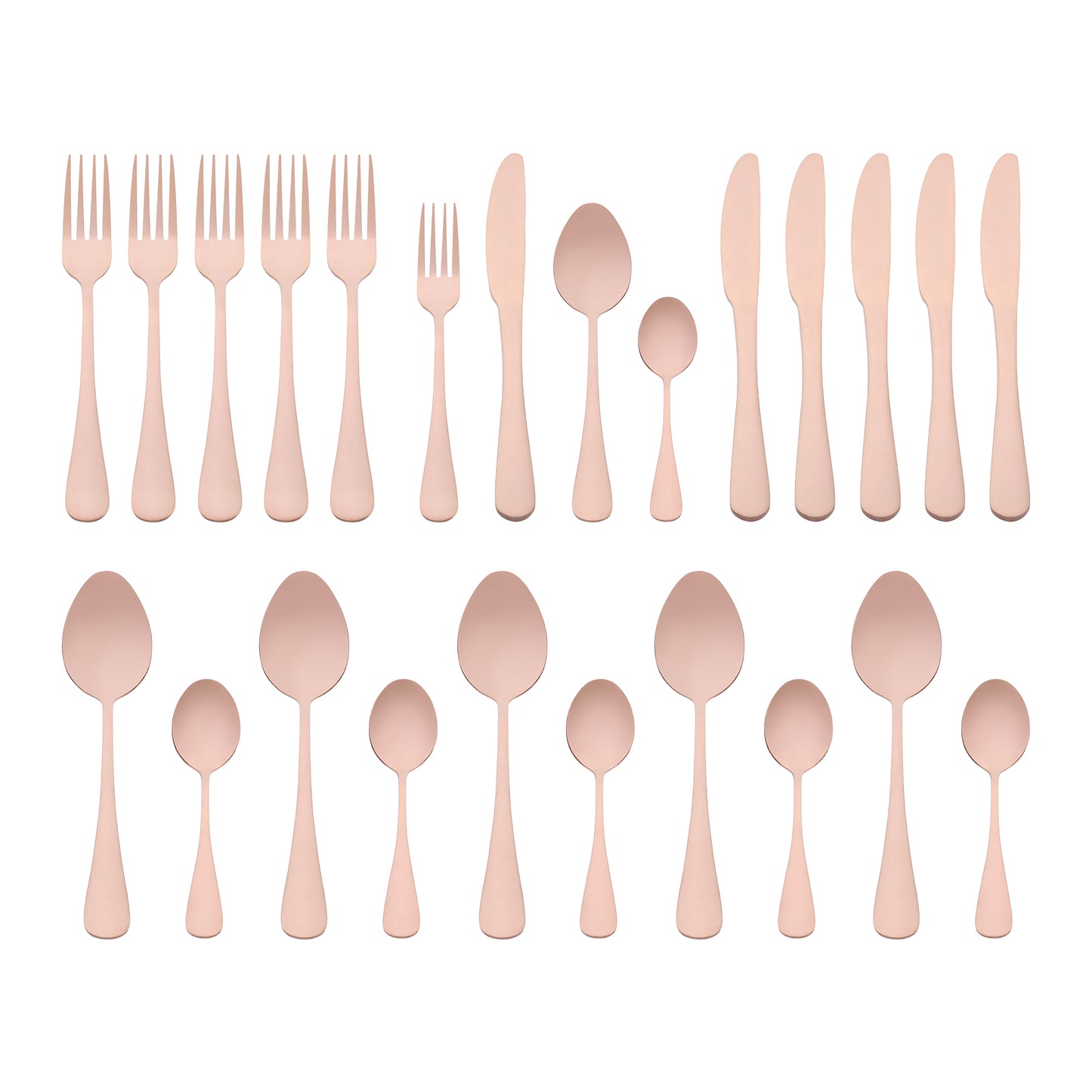 24 Pieces Silverware Set, Stainless Steel Flatware Set with Supporting Shelf