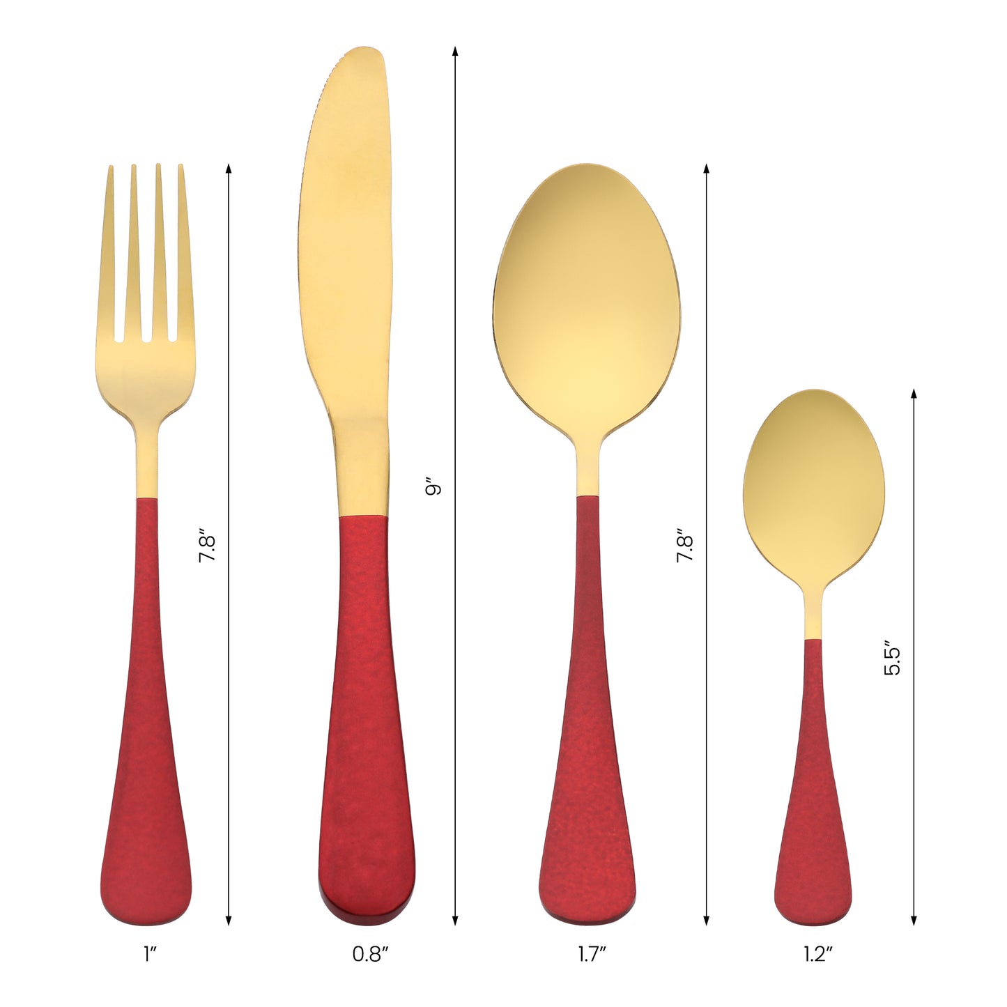 24 Pieces Silverware Set, Stainless Steel Flatware Set with Supporting Shelf