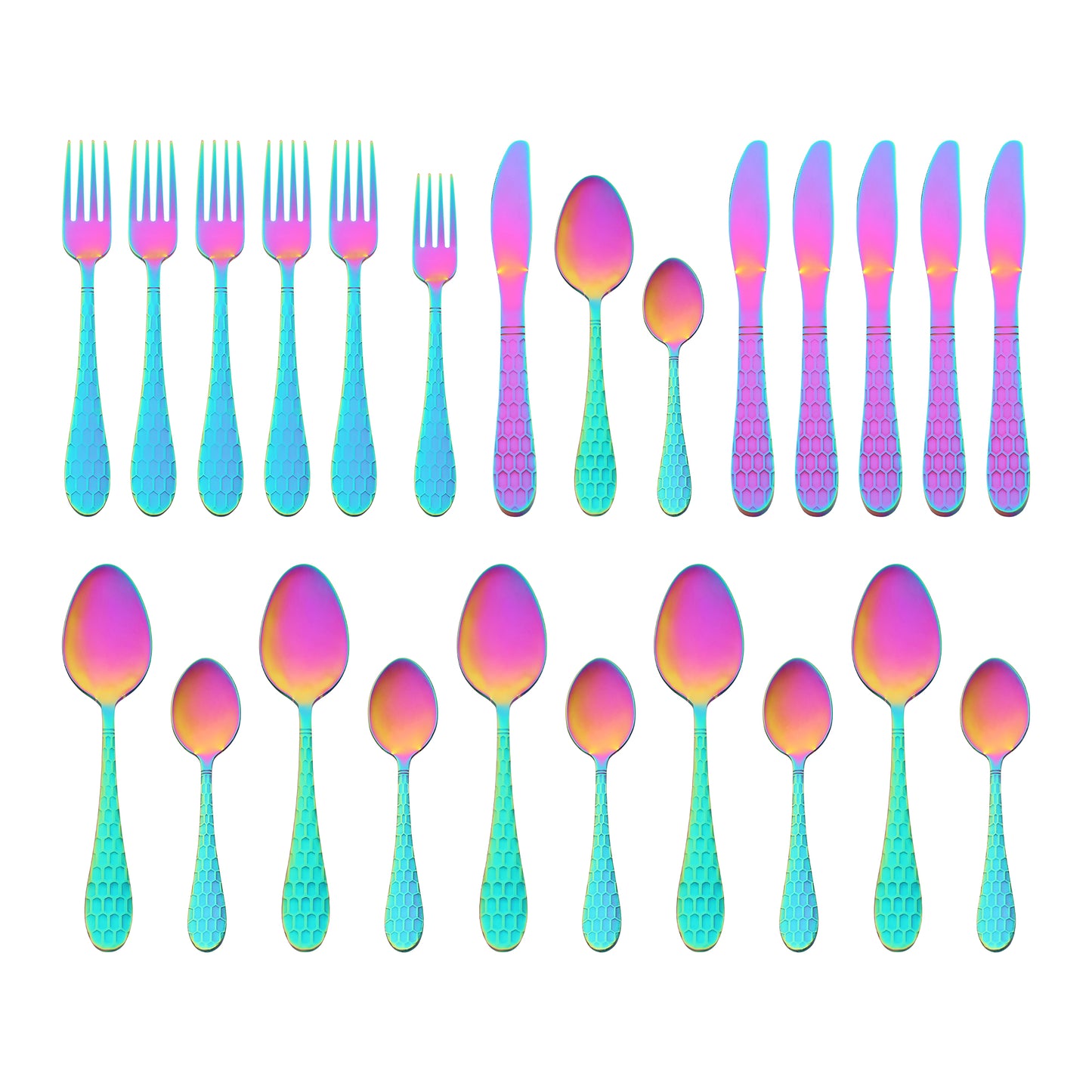 24 Pieces Silverware Set, Stainless Steel Flatware Set, Mirror Polished Cutlery Set