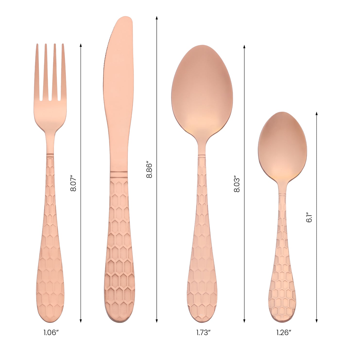 16 Pieces Silverware Set, Stainless Steel Flatware Knives, Spoons and Forks Set