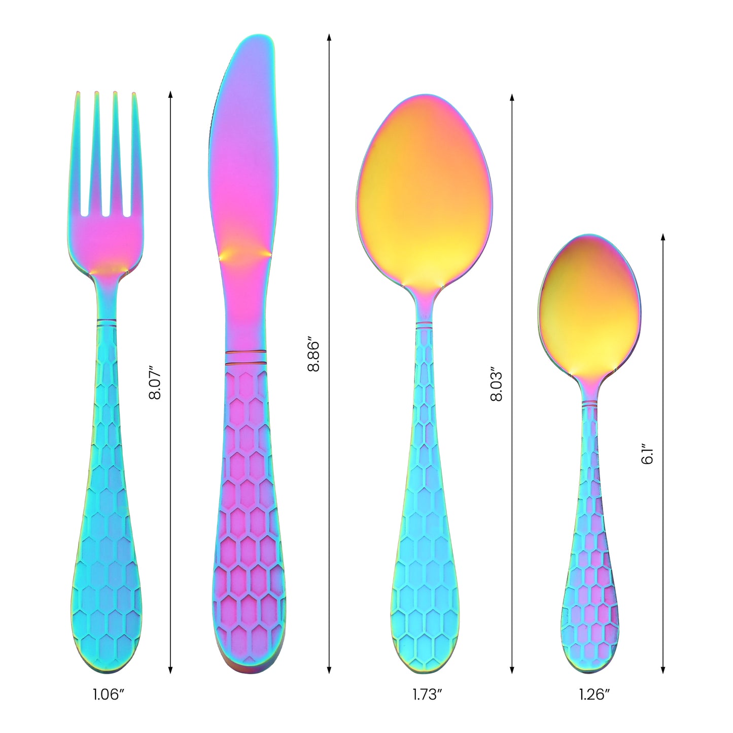 16 Pieces Silverware Set, Stainless Steel Flatware Knives, Spoons and Forks Set