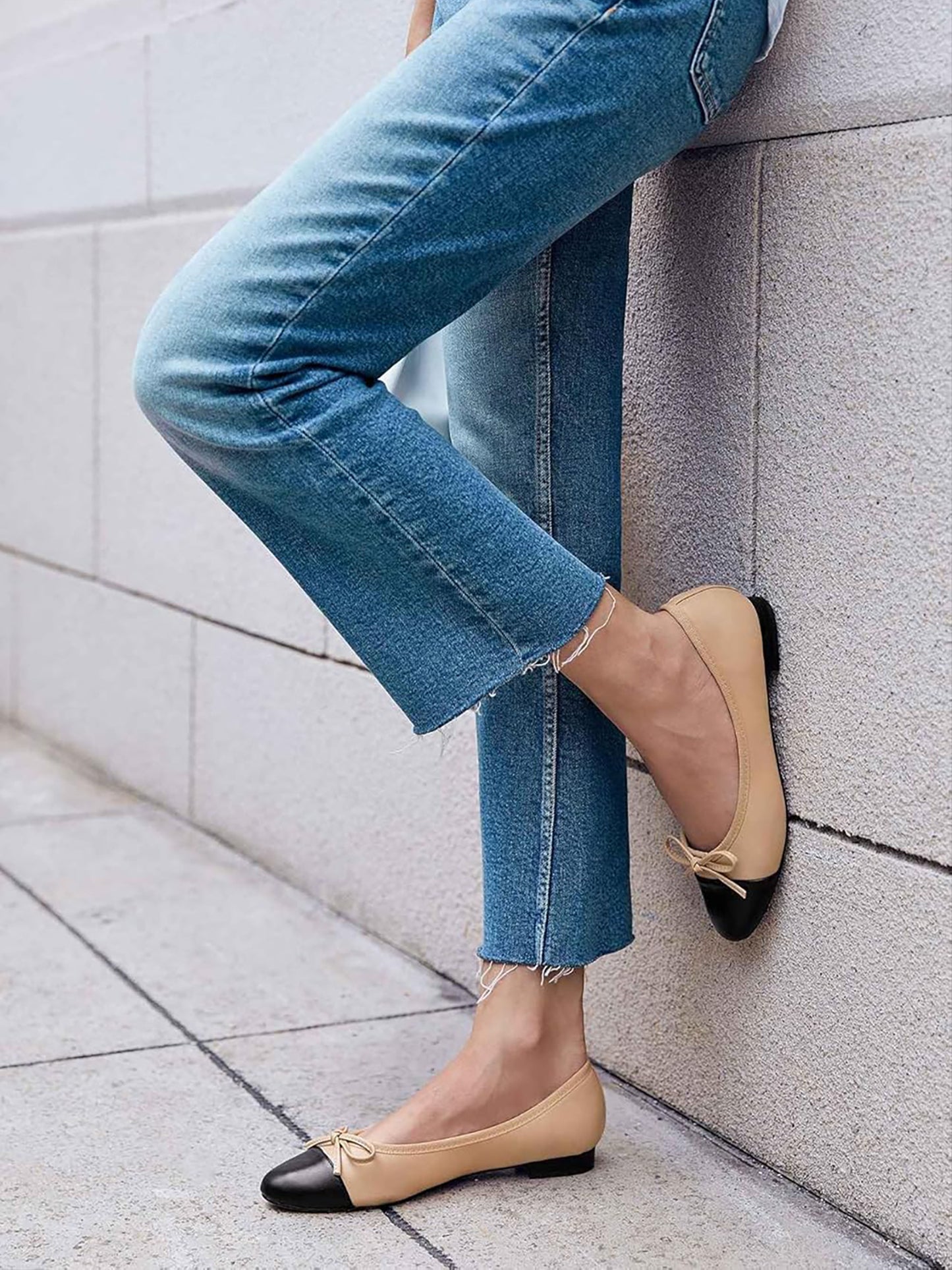 Women's Color Block Bow Commuting Flat Shoes