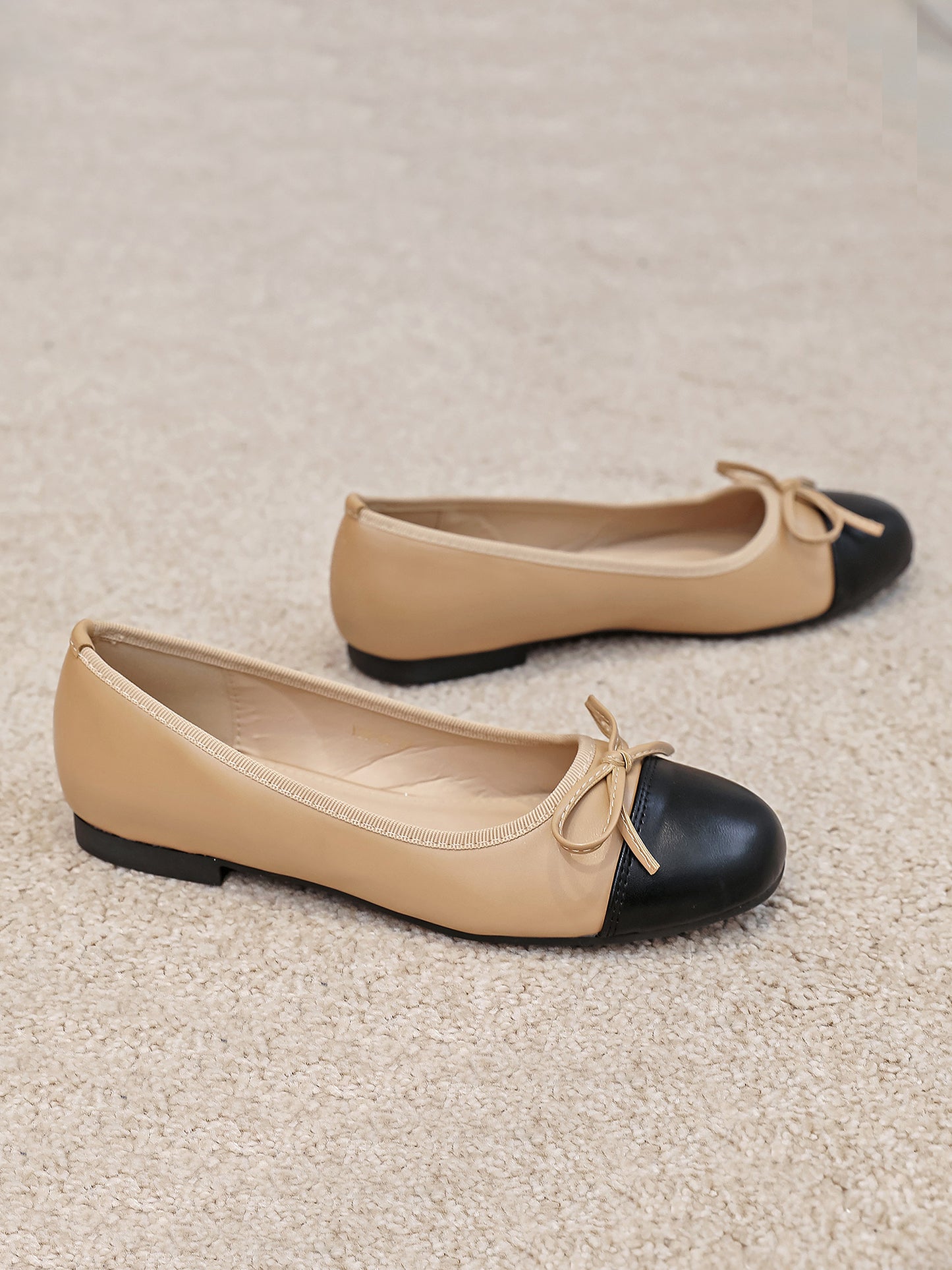 Women's Color Block Bow Commuting Flat Shoes