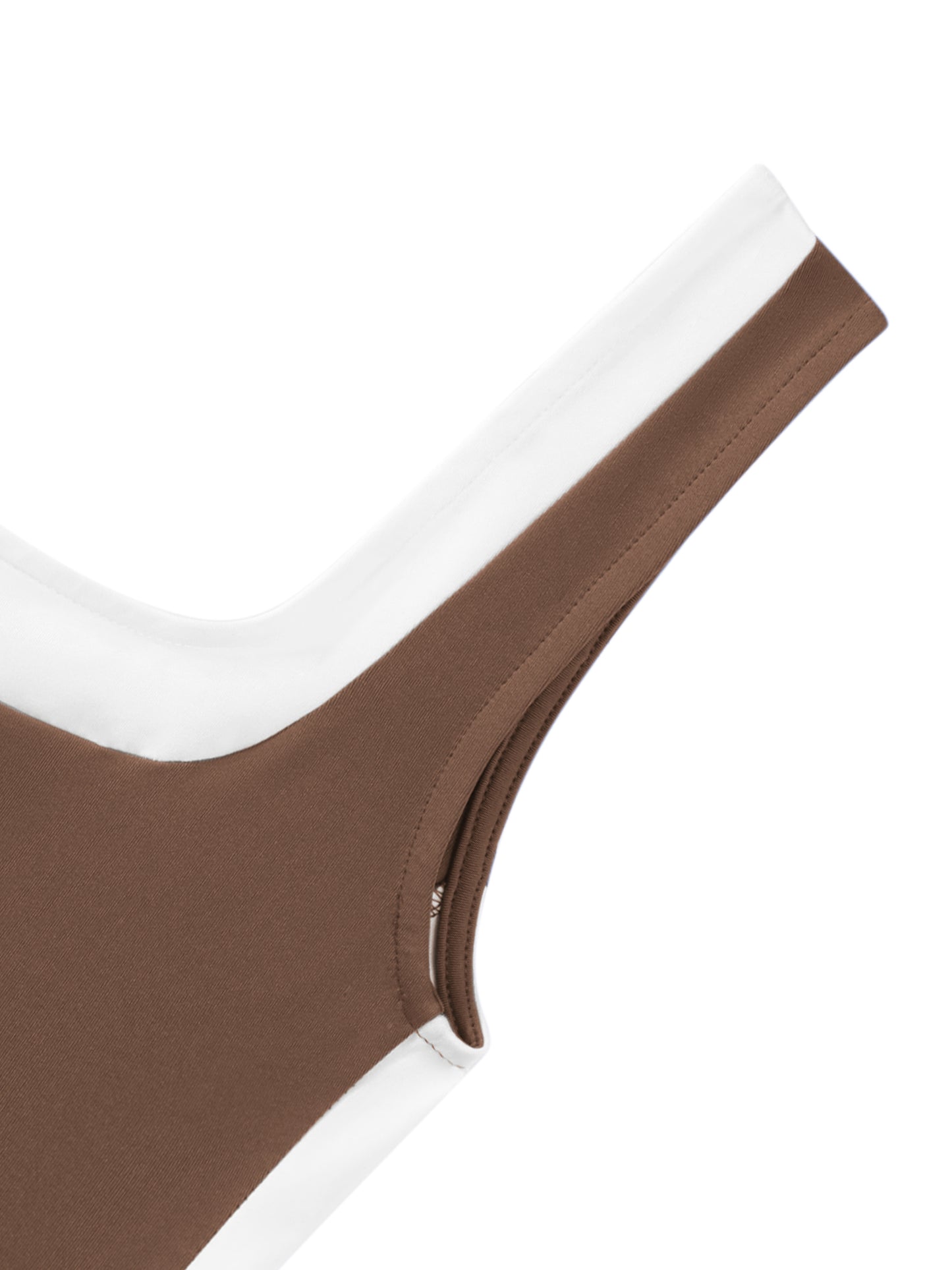 Women's Color Block Square Neck Tank Top Strappy Sleeveless Summer Crop Top